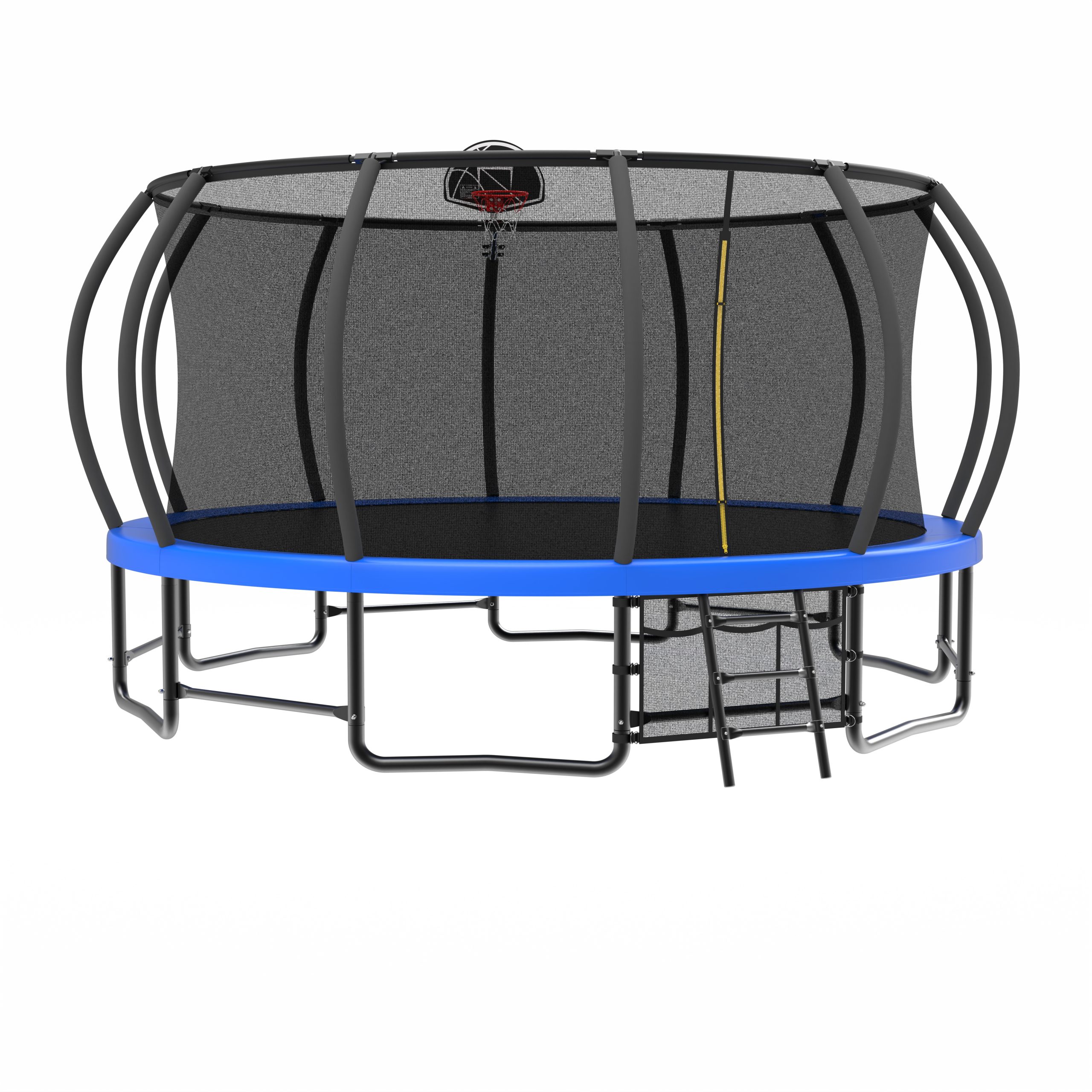 15FT Trampoline with Basketball Hoop - Recreational Trampolines with Ladder ,Shoe Bag and Galvanized Anti-Rust Coating - Image 4