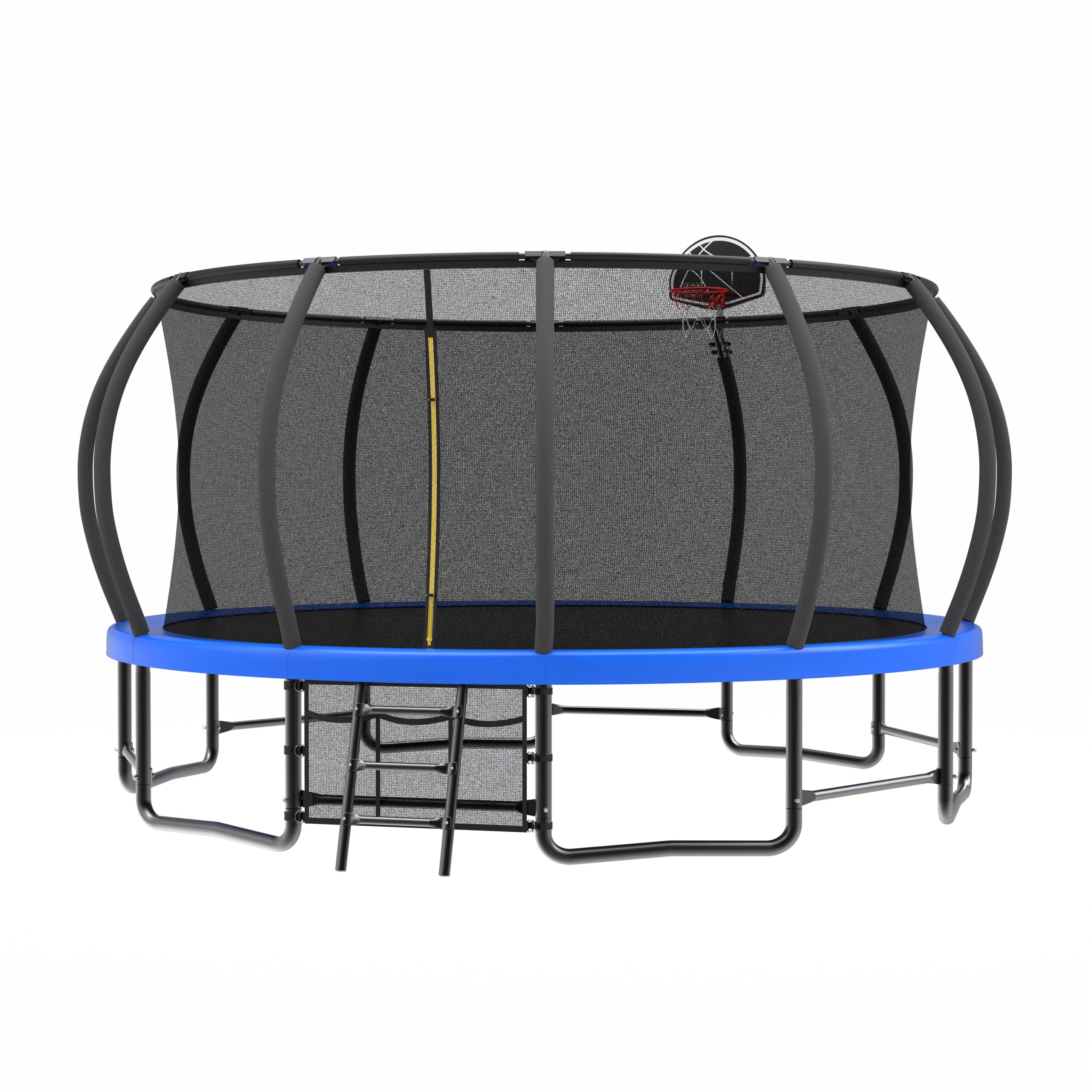 15FT Trampoline with Basketball Hoop - Recreational Trampolines with Ladder ,Shoe Bag and Galvanized Anti-Rust Coating - Image 5
