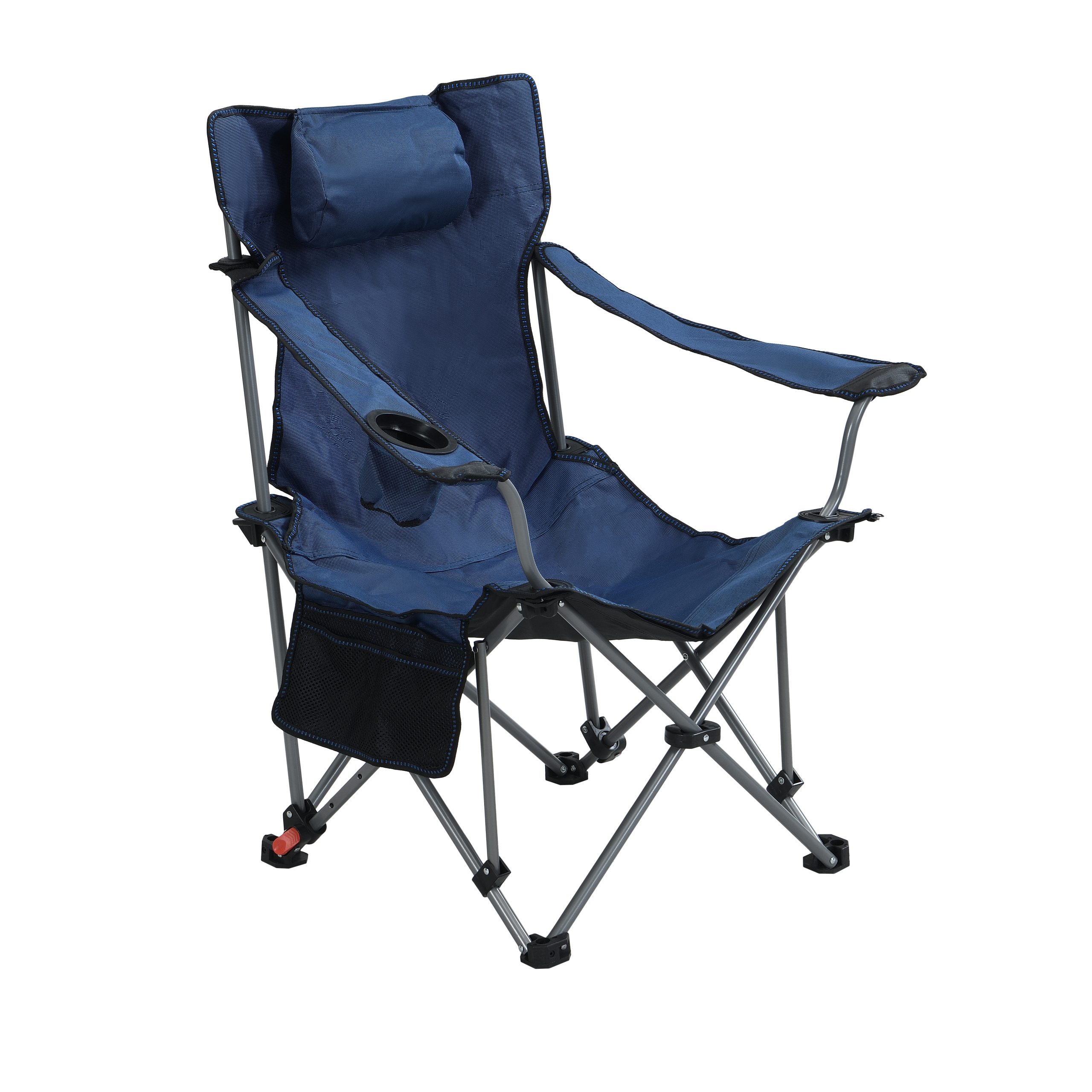 Outdoor Camping Chairs Folding/Portable/Adjustable reclining chair(Three-level adjustment), Side Pockets & Cup Holder,Carry Bag,Dark Blue - Image 3