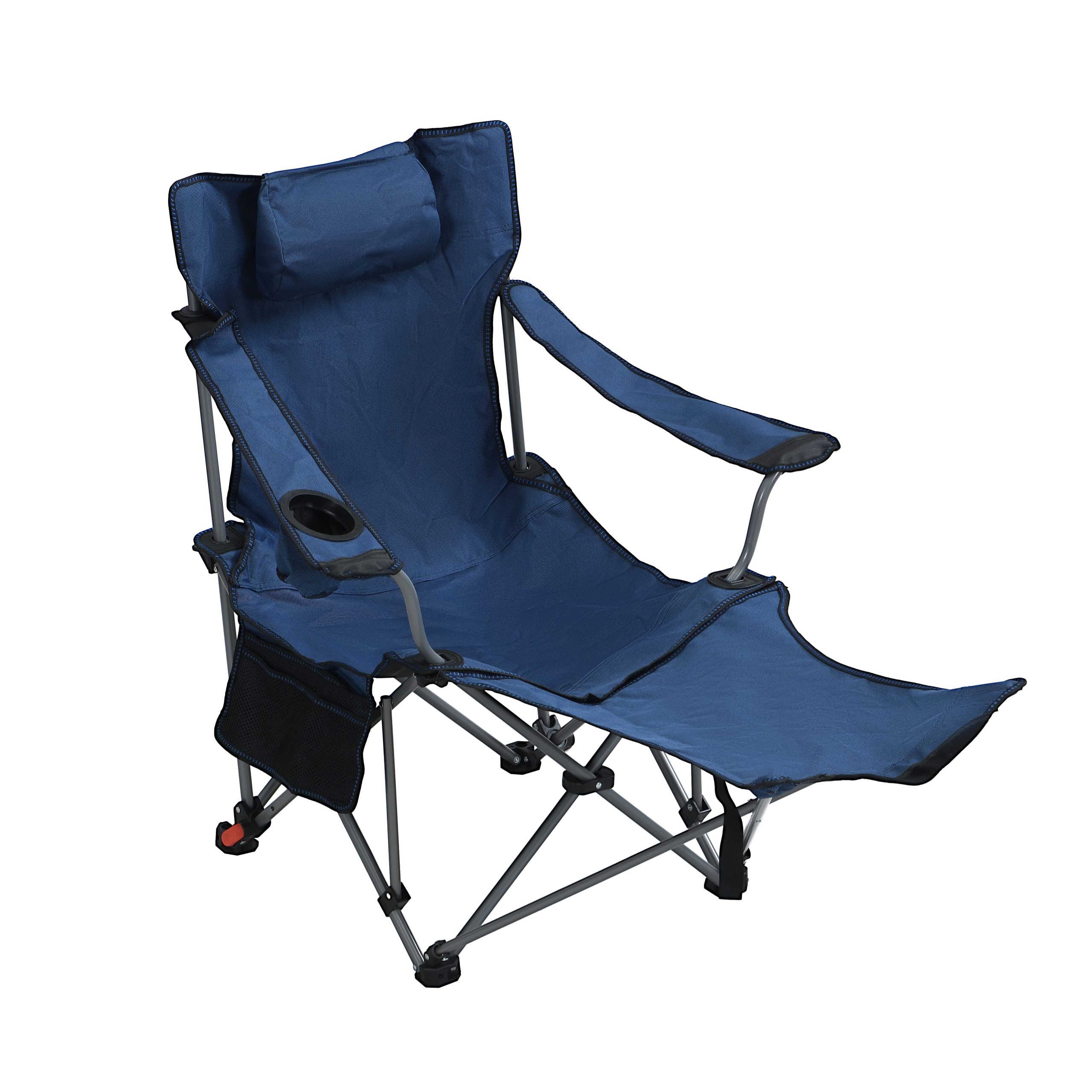 Outdoor Camping Chairs Folding/Portable/Adjustable reclining chair(Three-level adjustment), Side Pockets & Cup Holder,Carry Bag,Dark Blue - Image 4