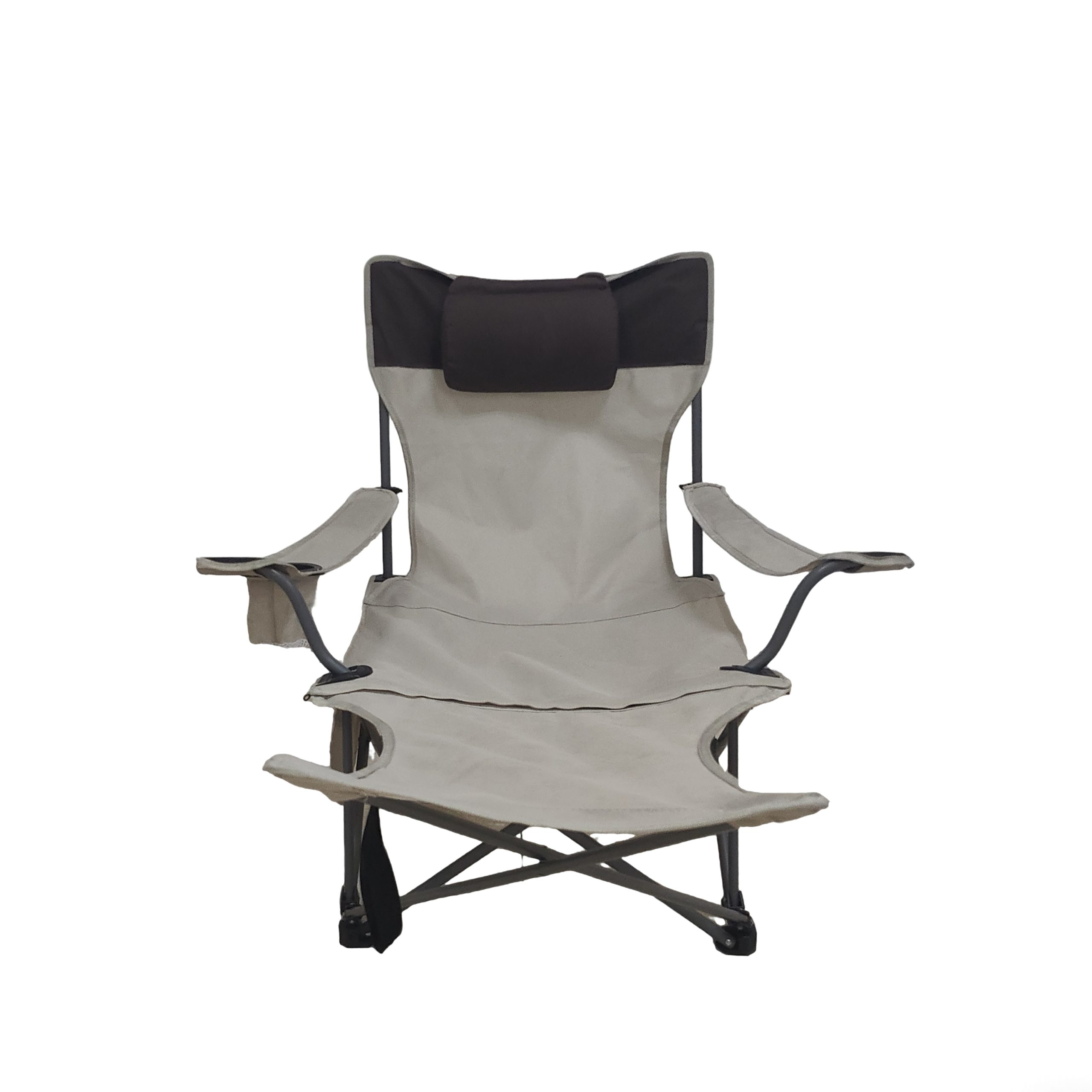 Outdoor Camping Chairs Folding/Portable/Adjustable reclining chair(Three-level adjustment), Side Pockets & Cup Holder,Carry Bag,Beige - Image 6