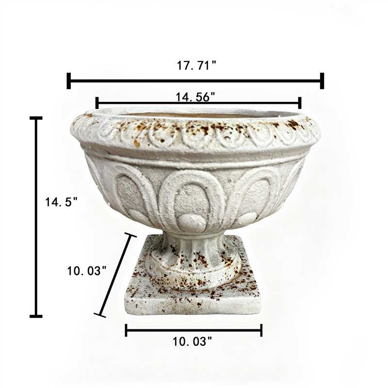 MGO Garden Planter, Garden decoration and planting,Color Make Rust, Side 17.71"L X 17.71"W X 14.5'' H - Image 4