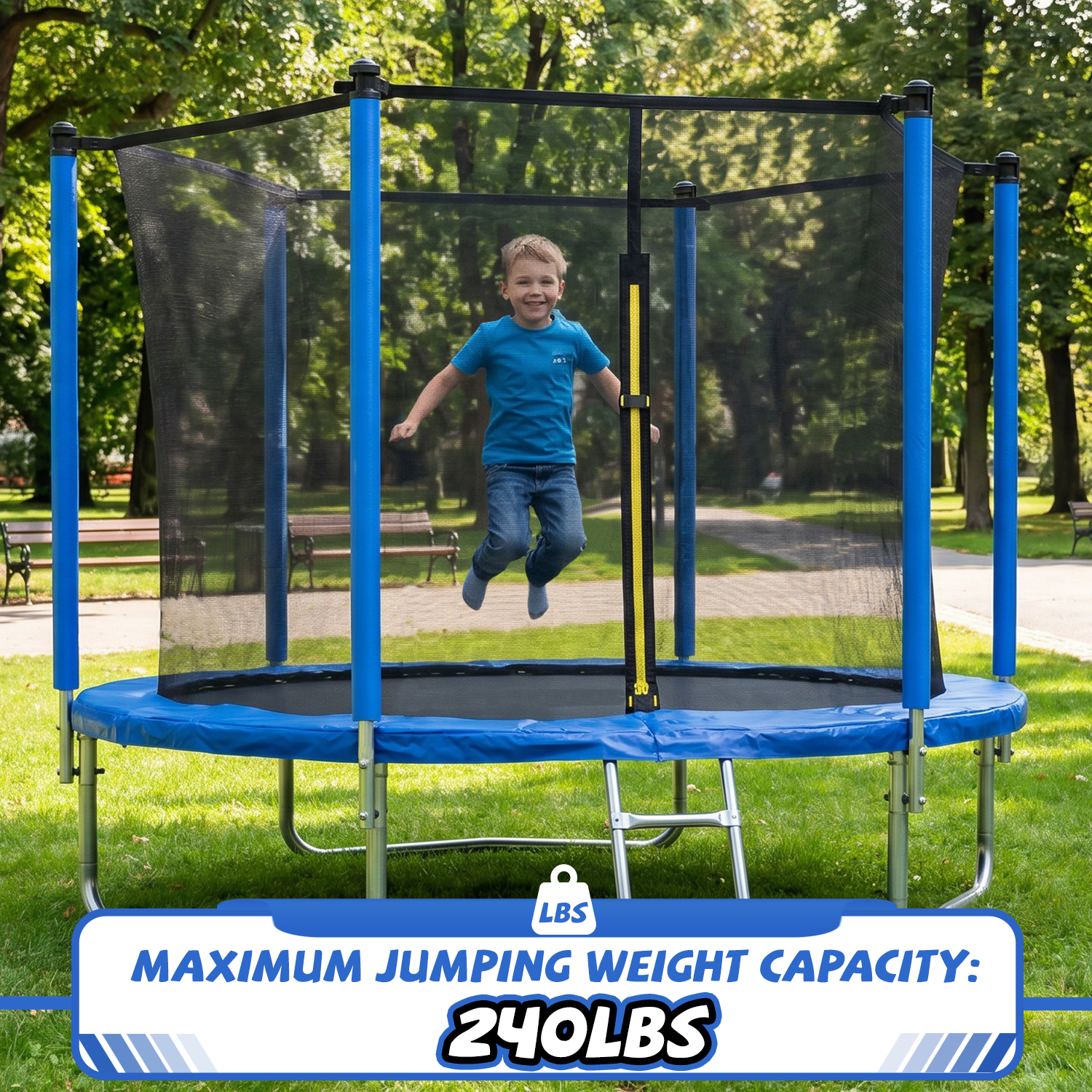 8FT TRAMPOLINE Blue - Image 4