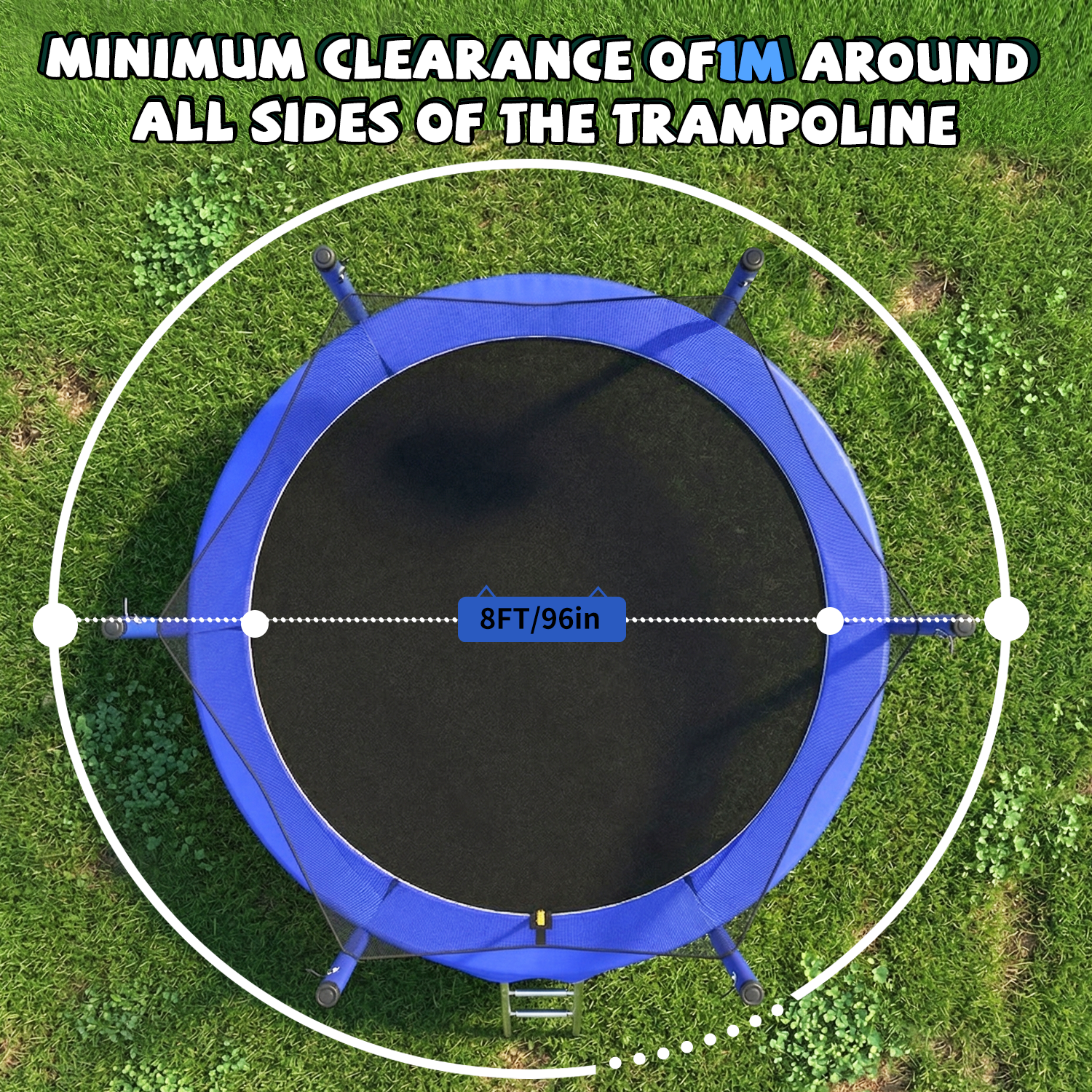 8FT TRAMPOLINE Blue - Image 5