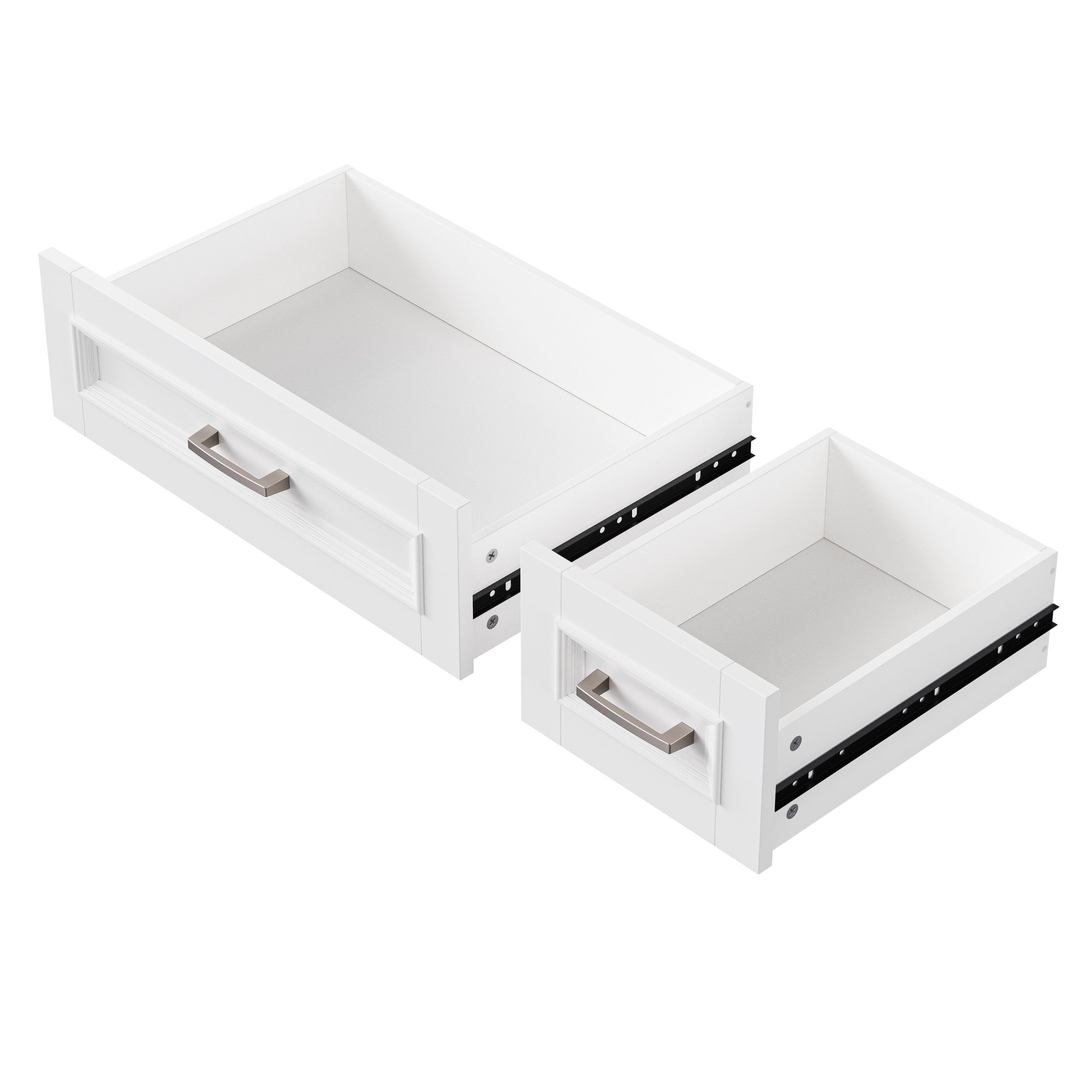 K&K 54inch Large Kitchen Island with Rubber Wood Drop Leaf, Embossed Texture Rolling Kitchen Cart on 4 Wheels with 4 Doors and 3 Drawers, Kitchen Island with Storage for Kitchen, Dining Room,White - Image 3