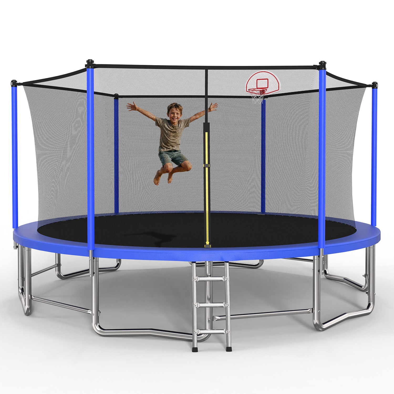 15FT for Kids Children with Safety Enclosure Net Outdoor Backyards Large Recreational Trampoline - Image 6