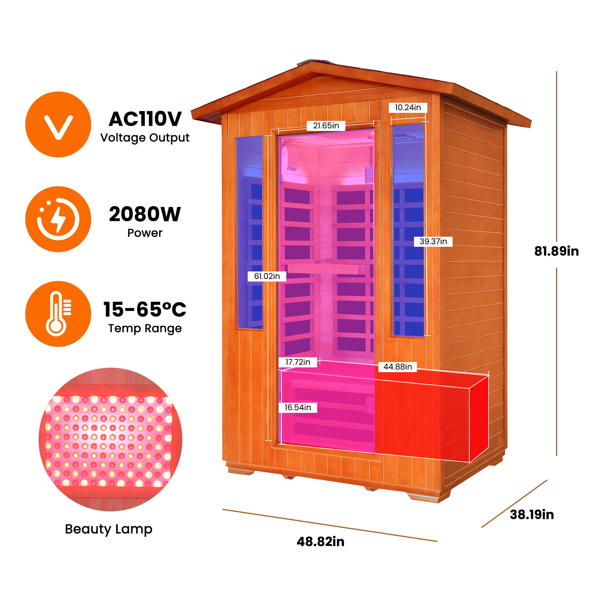 Outdoor sauna room for 2 people - Image 6