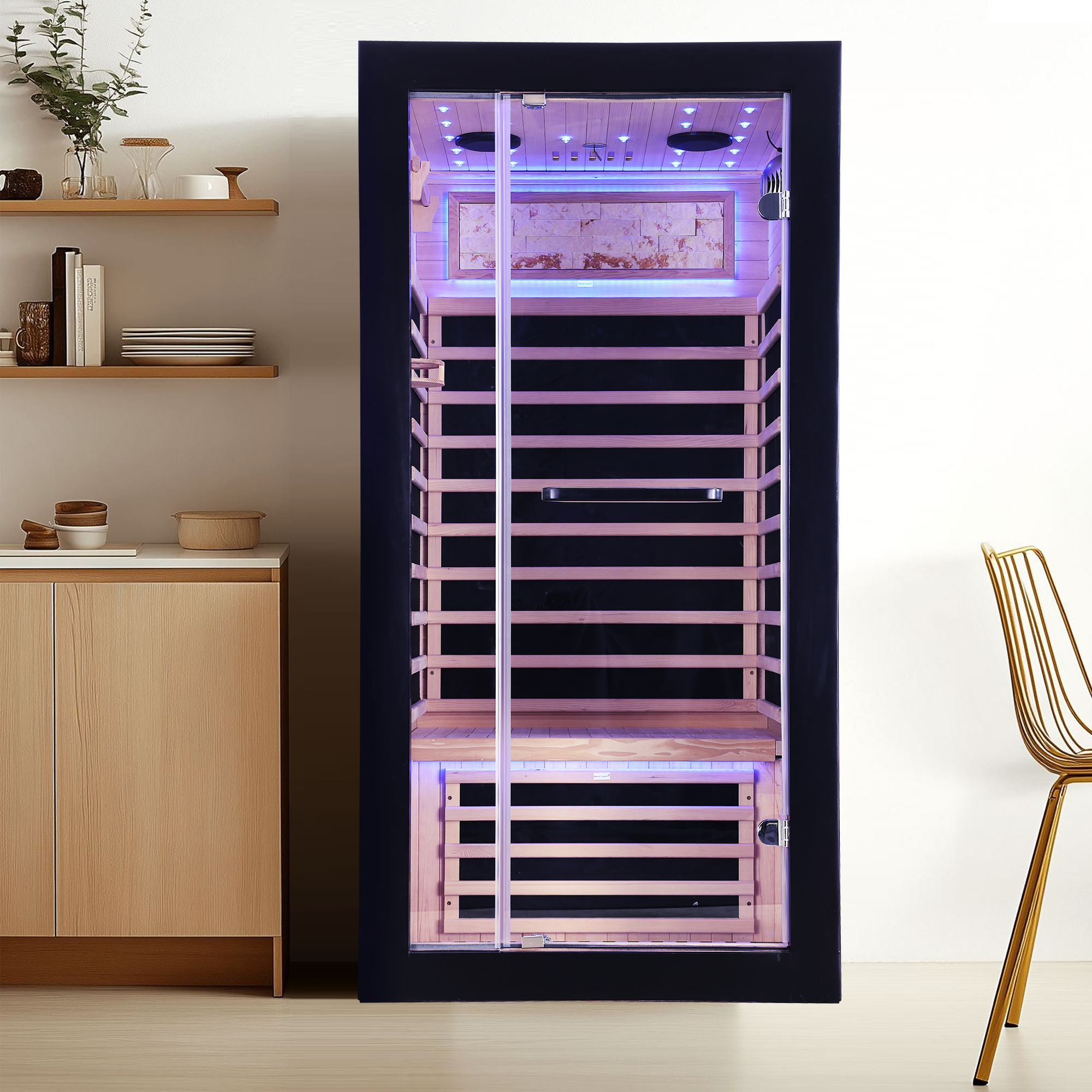 Single-person starlight ceiling lighting sauna - Image 5