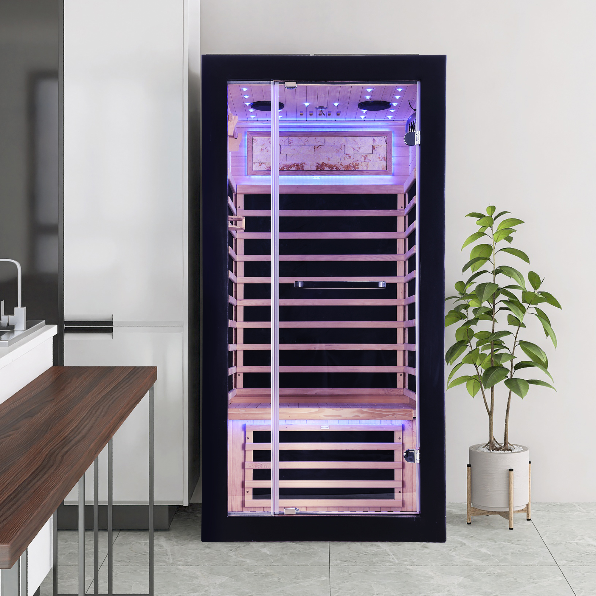 Single-person starlight ceiling lighting sauna - Image 6