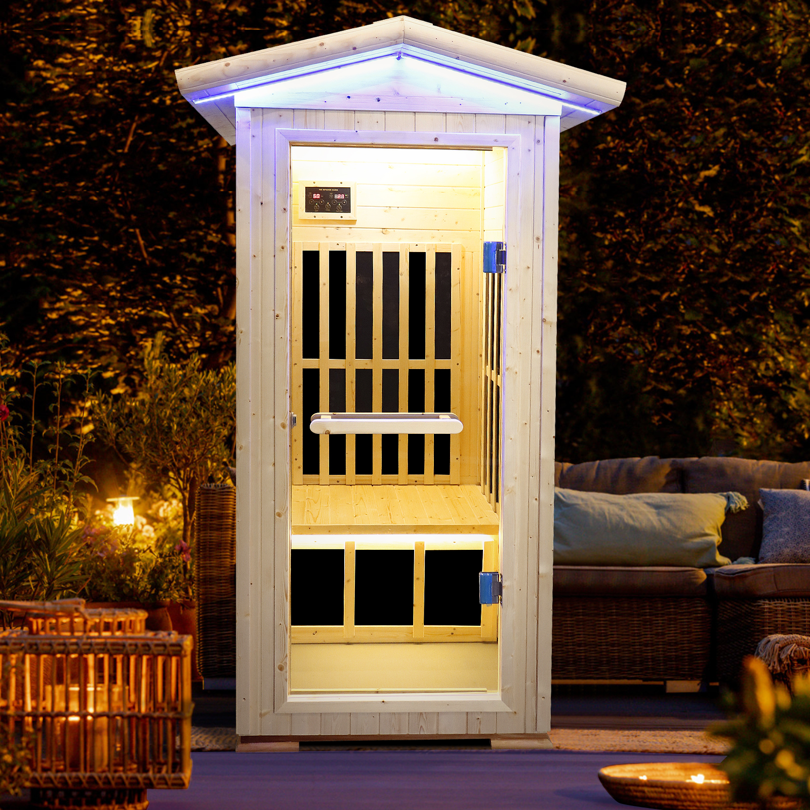 Single person spruce far infrared sauna hair - Image 2