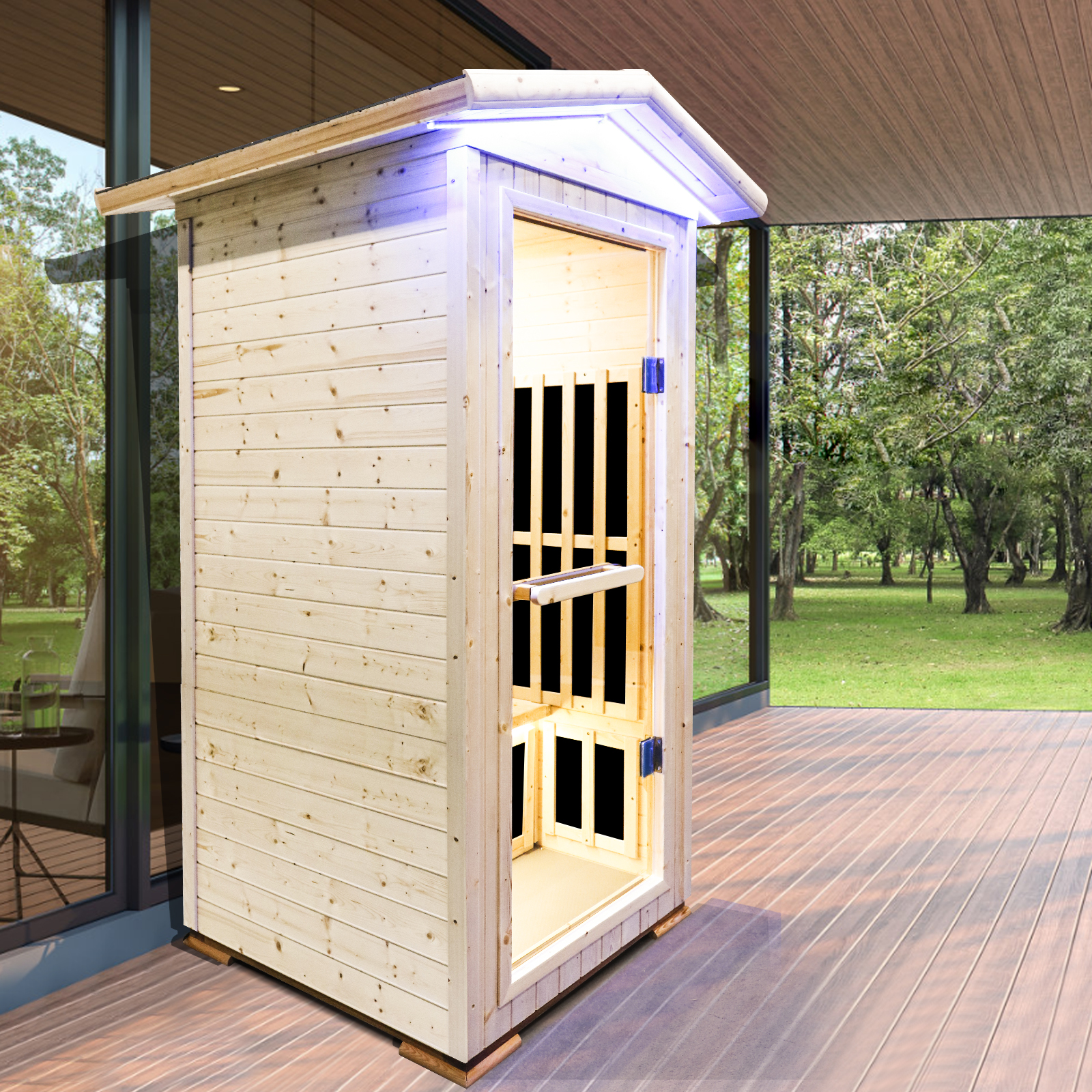 Single person spruce far infrared sauna hair - Image 3