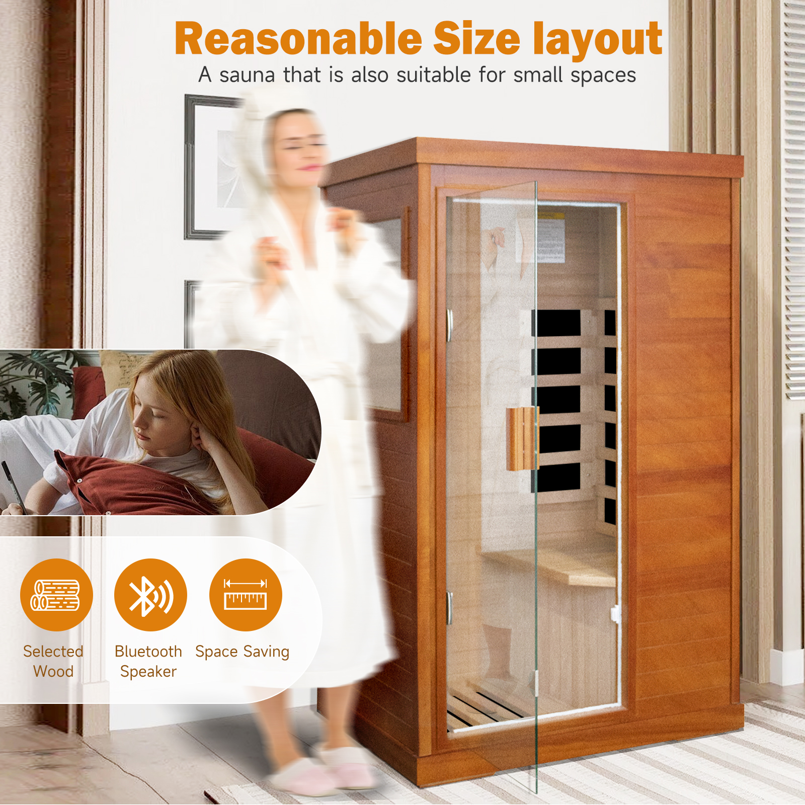infrared sauna room single room - Image 5