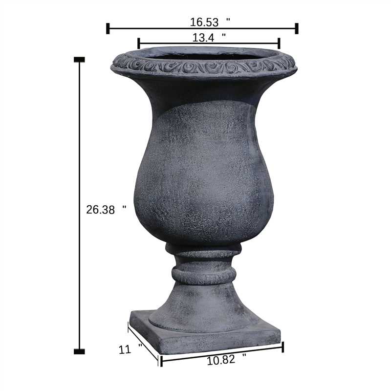 MGO Garden Planter, Garden decoration and planting,Color Antique Black, Size 26.38"X16.53 "X16.53 " - Image 4