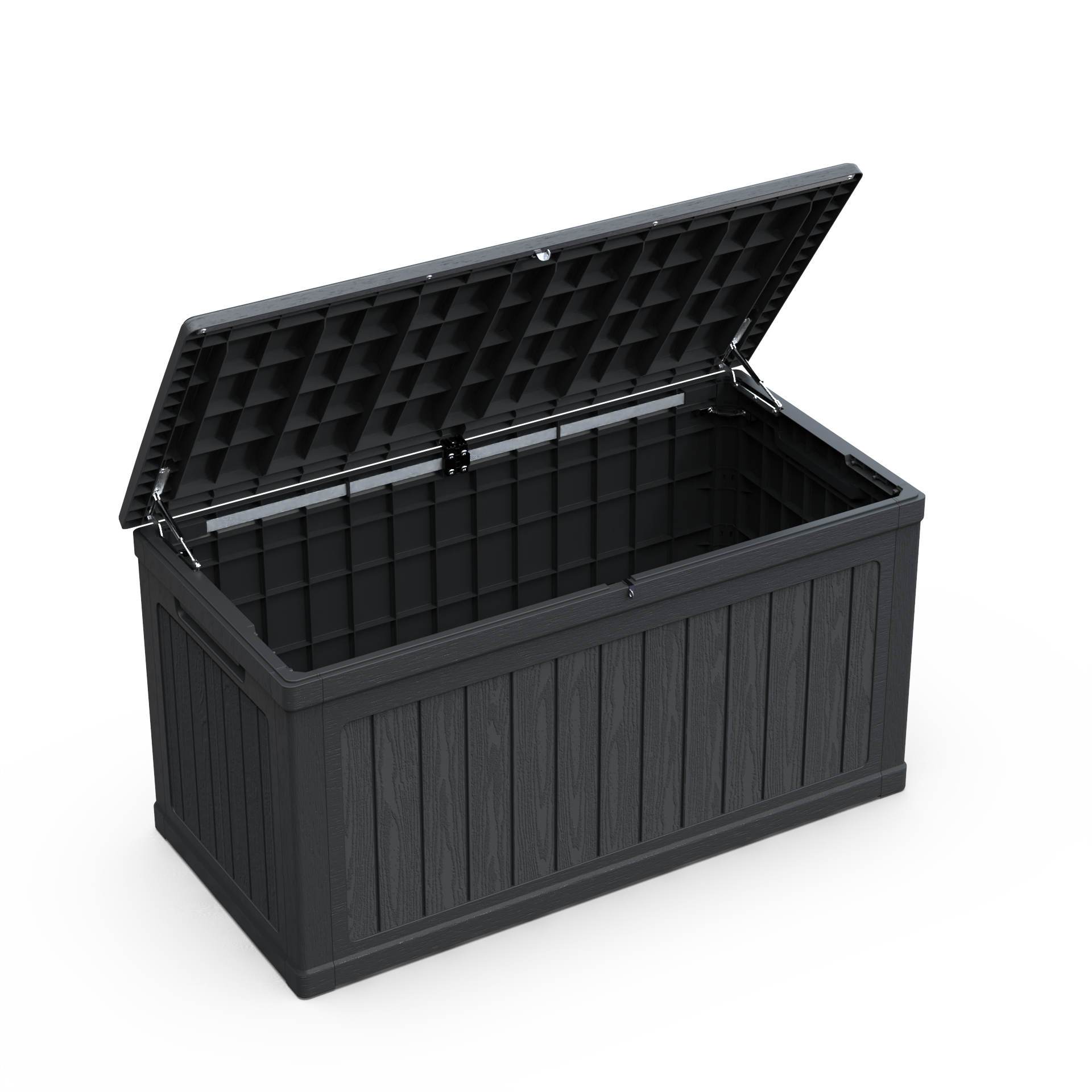 230 Gallon Large Outdoor Storage XXL Deck Box for Patio Furniture, Outdoor Cushions, Garden Tools and Sports/Pools Equipment, Waterproof Resin, Lockable, Black - Image 3