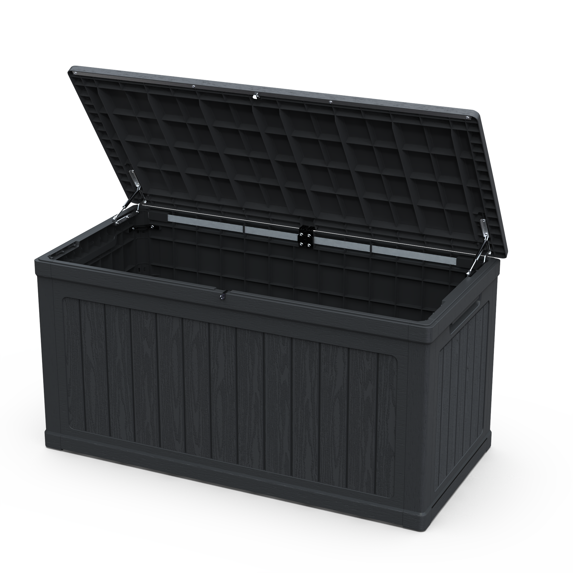 230 Gallon Large Outdoor Storage XXL Deck Box for Patio Furniture, Outdoor Cushions, Garden Tools and Sports/Pools Equipment, Waterproof Resin, Lockable, Black - Image 4