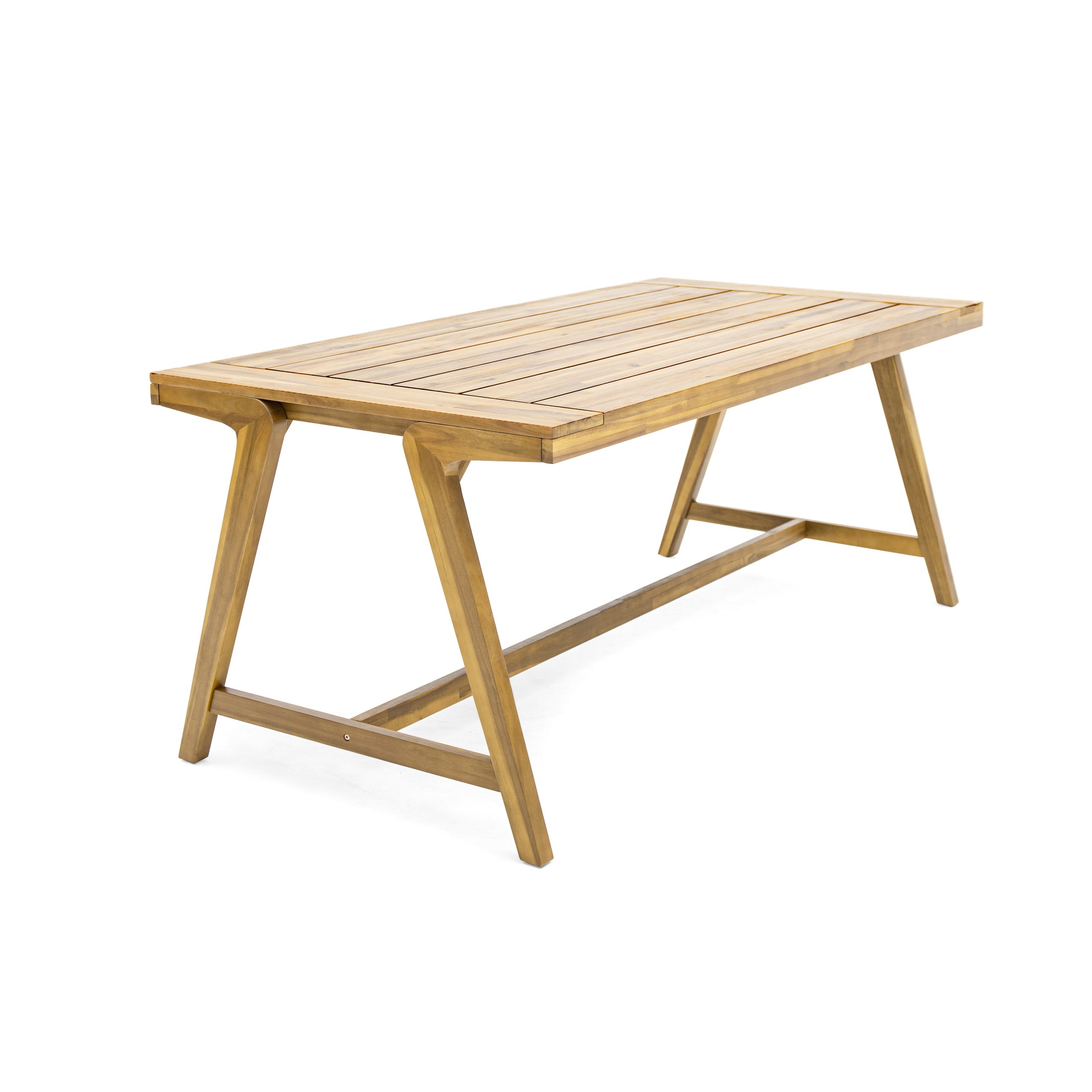 Modern Outdoor Dining Table, Acacia Wood Patio Table with Teak Finish - Weather-Resistant Garden, Poolside Deck Dining Set for 4-6 People (Original SKU:74463.00) - Image 6
