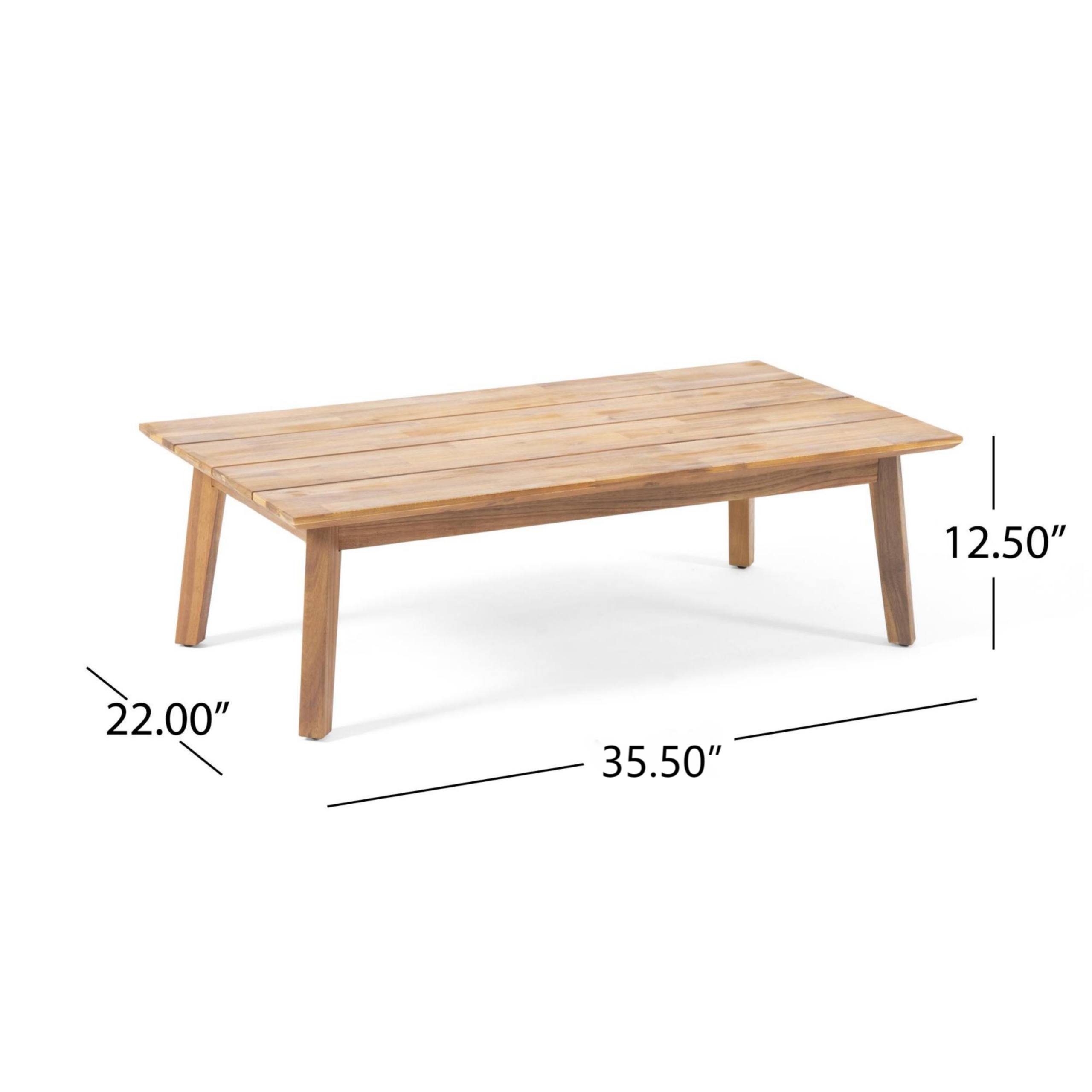 Brooklyn Loveseat + Coffee Table Set for Living Room – Teak Wood 1 Seat Sofa with Modern Design, Compact Stylish for Living Room, Apartment,Small Spaces (Original SKU:68615.00BGE) - Image 3