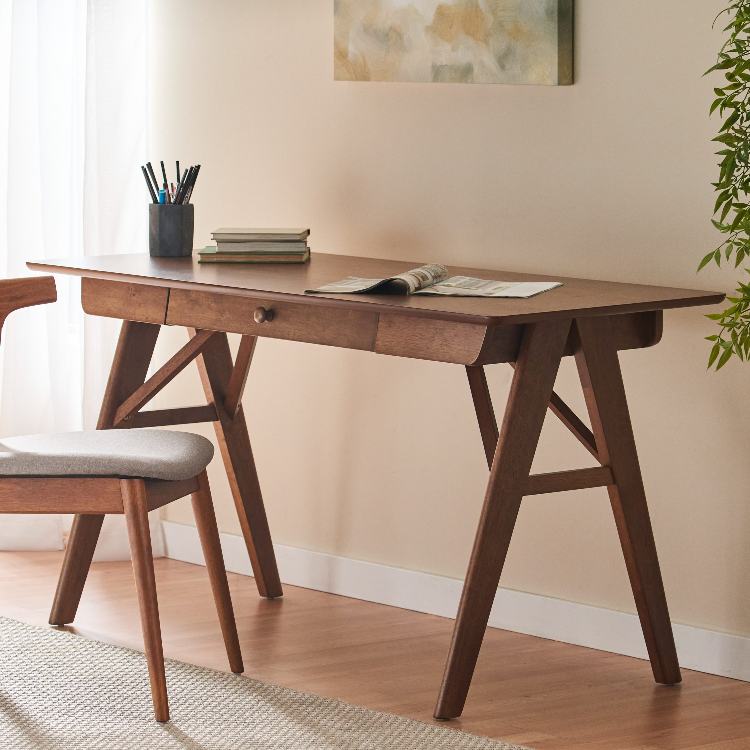 Wood Desk with Drawers, Small Computer Desk for Small Spaces, Gaming Study Home Office Desks for Work, Student PC Desk for Bedroom, Escritorios para Cuartos (Original SKU:62410.00) - Image 4