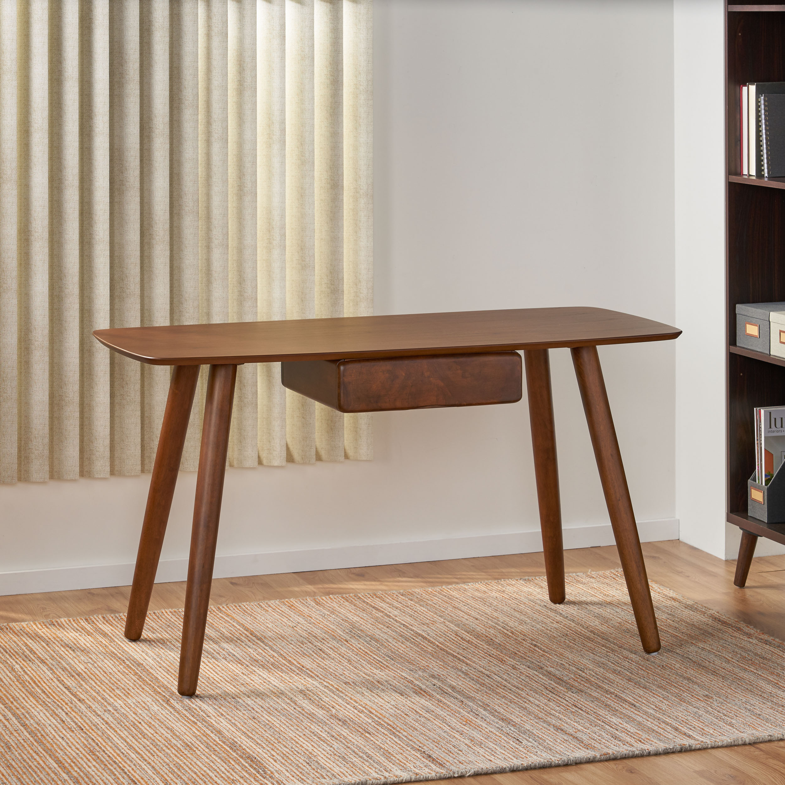 Study Computer Desk,Office Desk, Study Table,Writing Desk with Drawer for Home ,Office Modern Furniture,Walnut Color (Original SKU:59312.00) - Image 5