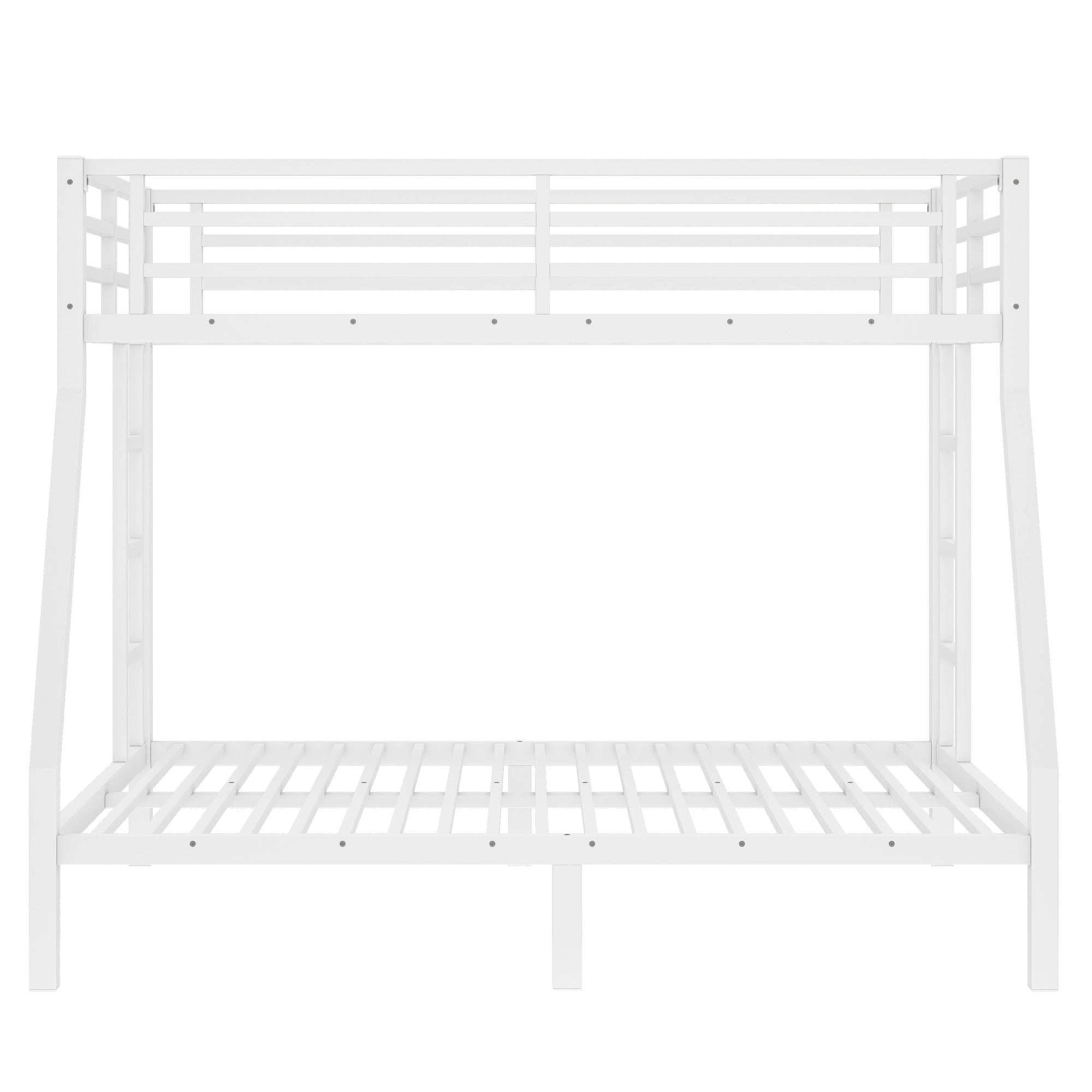 Metal Twin over Full Bunk Bed for Teens and Adults,Space-Saving/Noise Reduced/No Box Spring Needed, White - Image 5