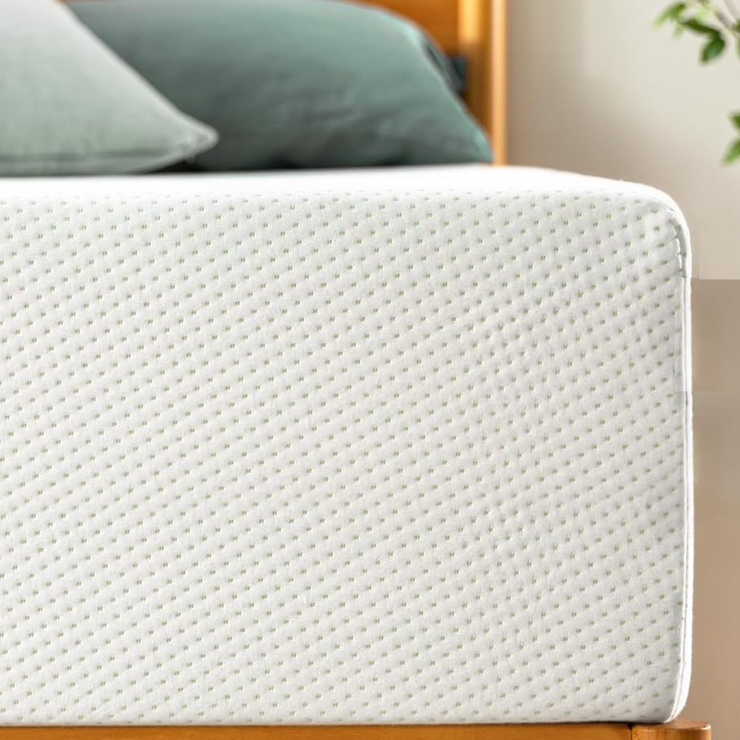 MADE IN US, 6" FULL SIZE Green Tea Memory Foam Mattress in Box, Fiberglass Free, White(Bed not included) - Image 2