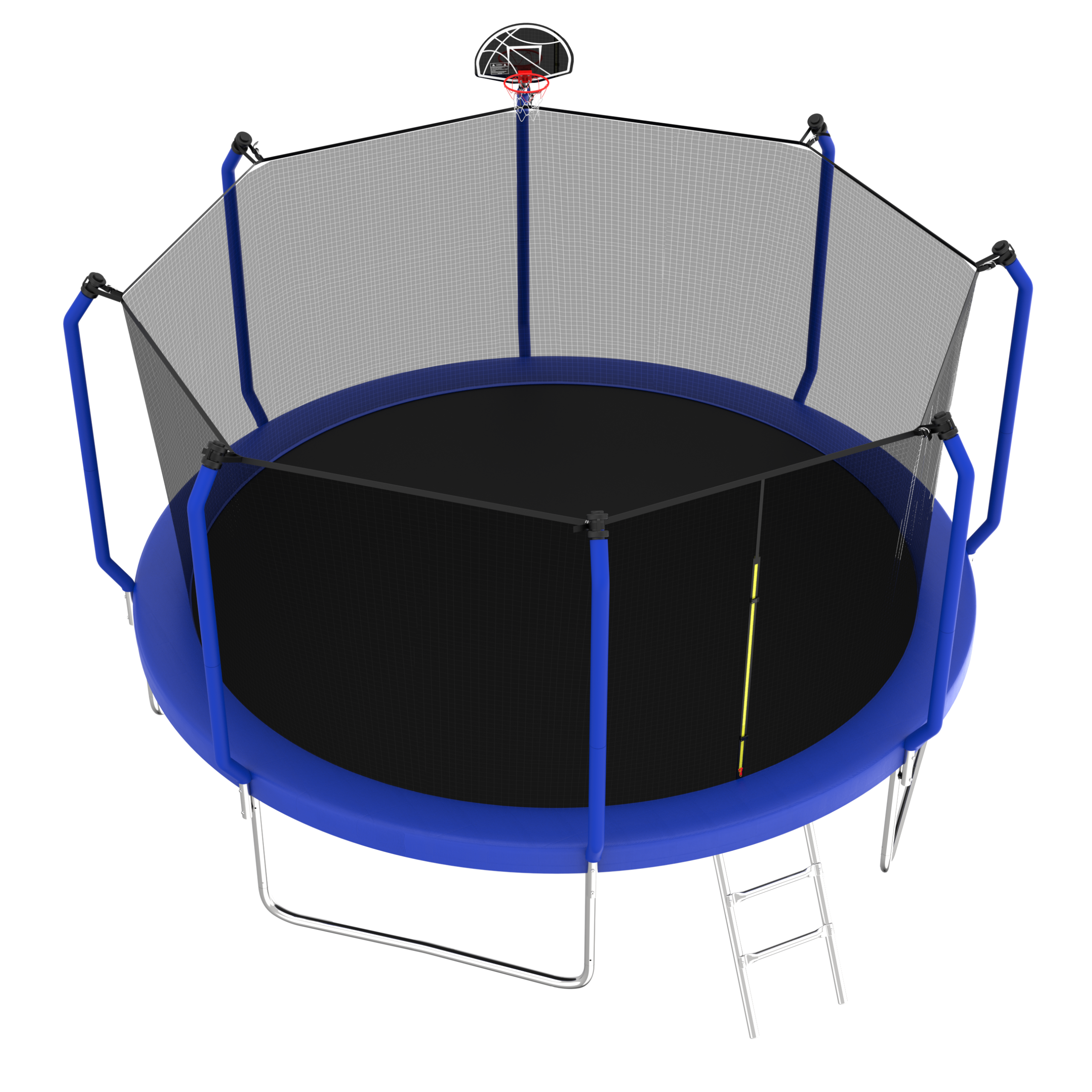 12FT Trampoline with Basketball Hoop, ASTM Approved Reinforced Type Outdoor Trampoline with Enclosure Net - Image 6