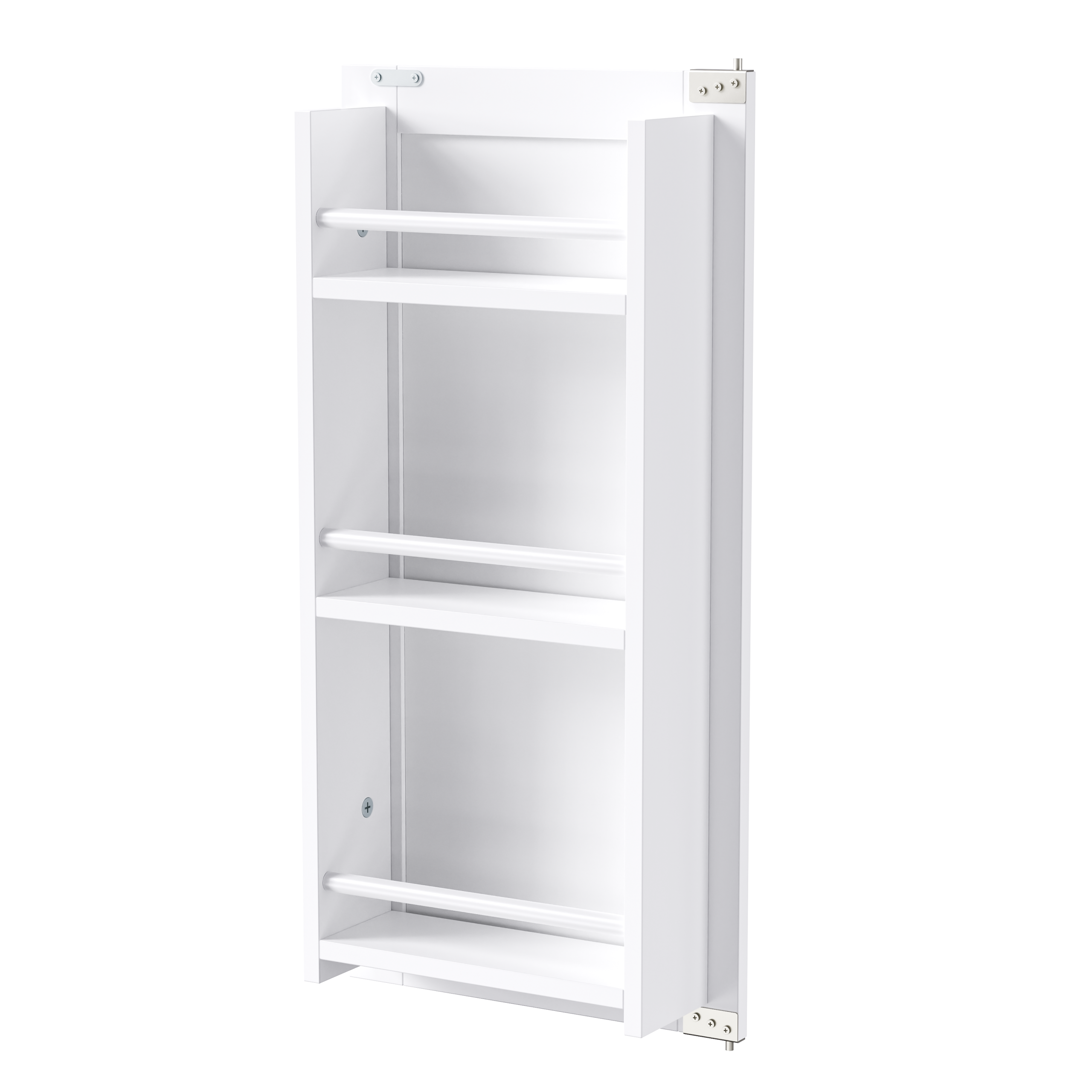 K&K 74.8" Kitchen Island with Extendable Dining Table, Kitchen Storage Cart with 3 Drawers, Power Outlet, Rolling Kitchen Island on Wheels with Spice Rack and 2 Door Cabinet, for Kitchen, White - Image 4