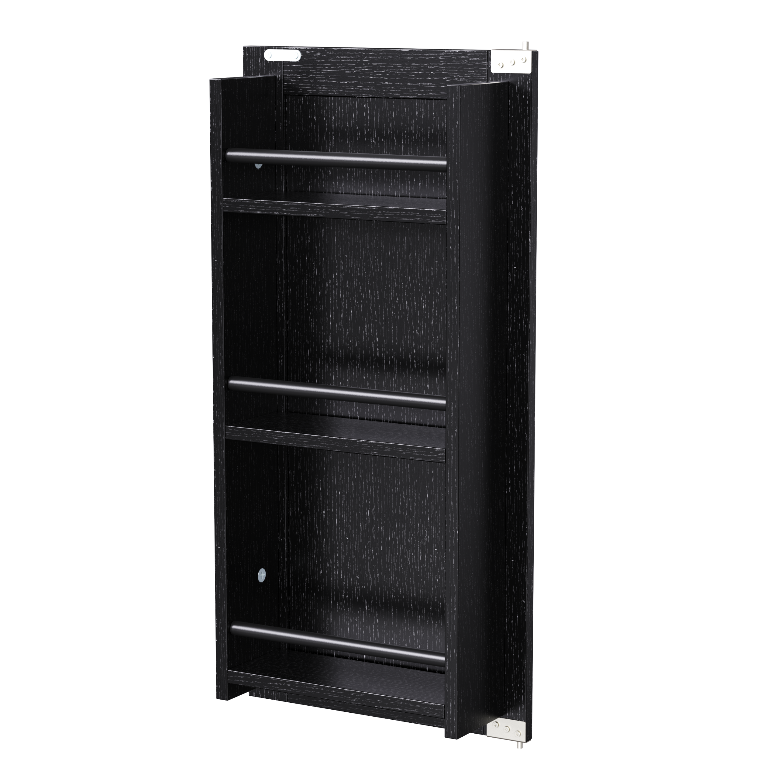 K&K 74.8" Kitchen Island with Extendable Dining Table, Kitchen Storage Cart with 3 Drawers, Power Outlet, Rolling Kitchen Island on Wheels with Spice Rack and 2 Door Cabinet, for Kitchen, Black - Image 5
