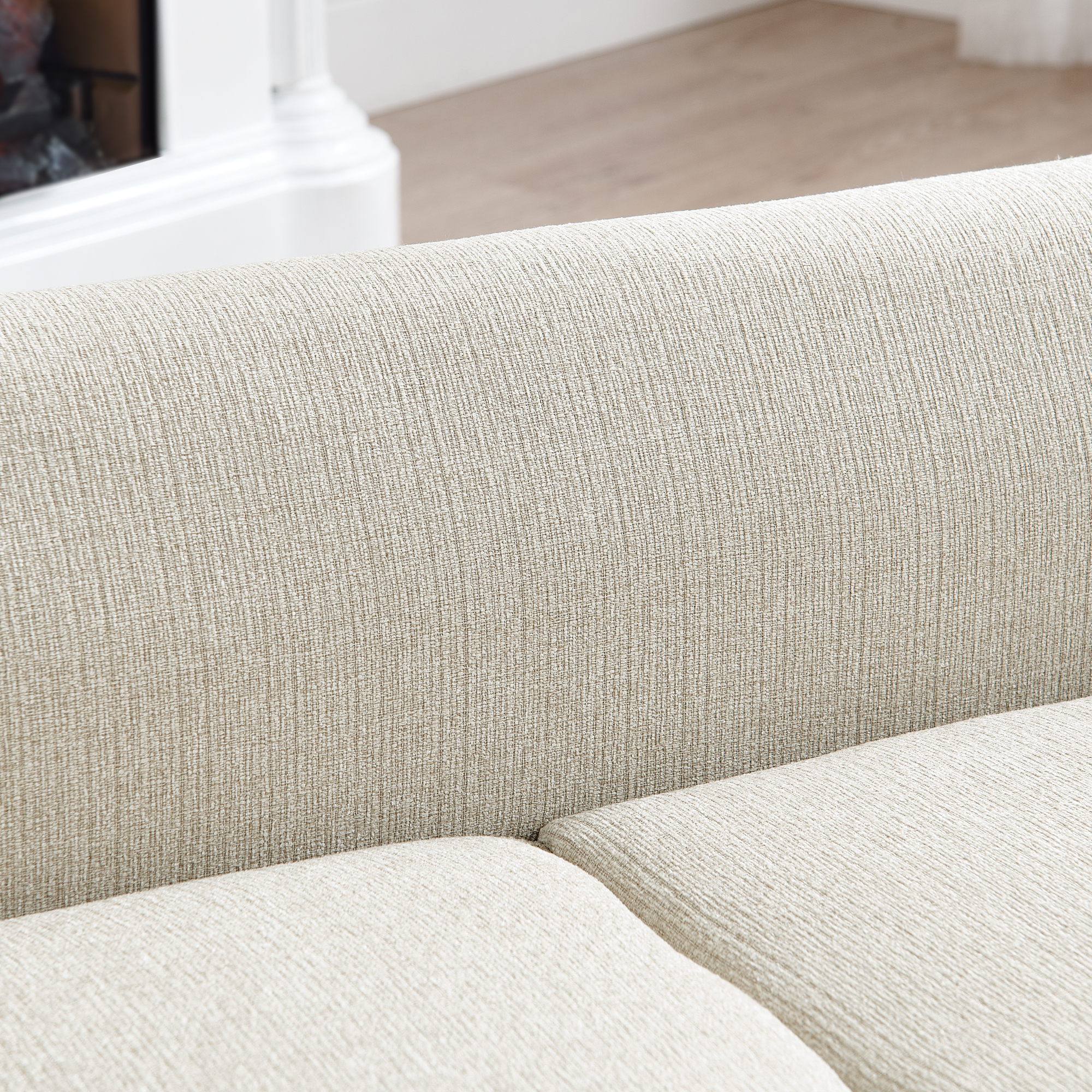 Pet sofa with backrest and armrests, modern rectangular pet sofa suitable for small and medium dogs, soft cushion comfortable dog sofa,--BEIGE - Image 4