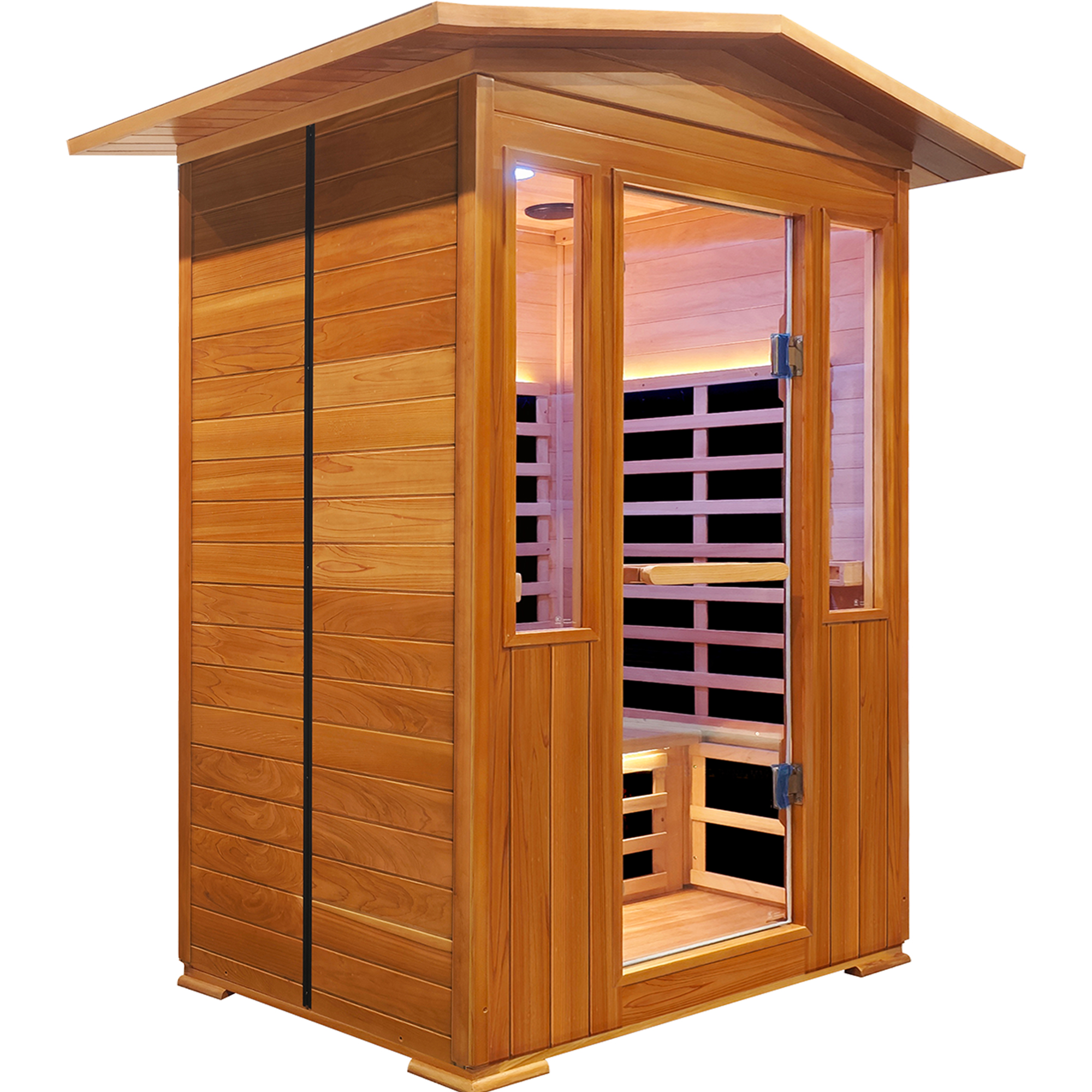 Outdoor Double Red Cedar Far Infrared Sauna Room - Image 5