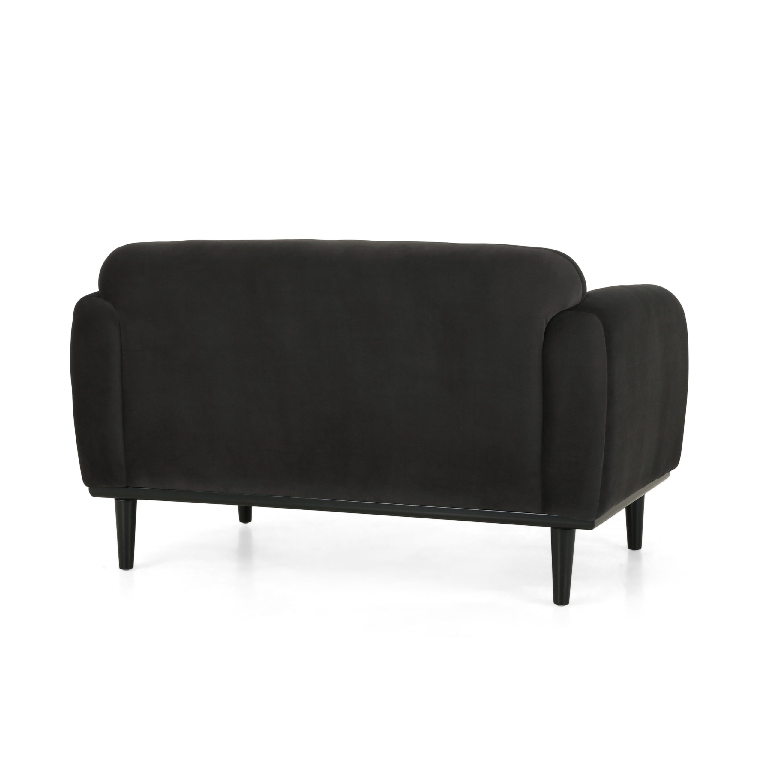 Loveseat Sofa - 50"Dark Gray Upholstered 2-Seater with Black Legs, Comfortable & Stylish for Living Room, Office, or Reading Nook,Dark Gray - Image 5