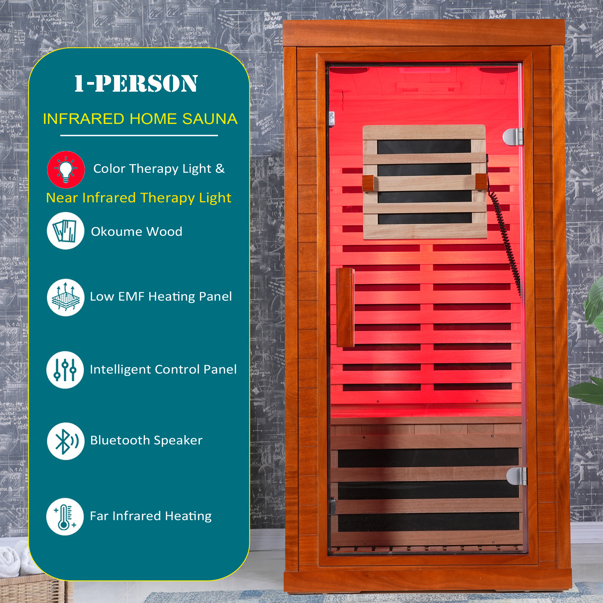 One-person sauna room front wall - Image 6
