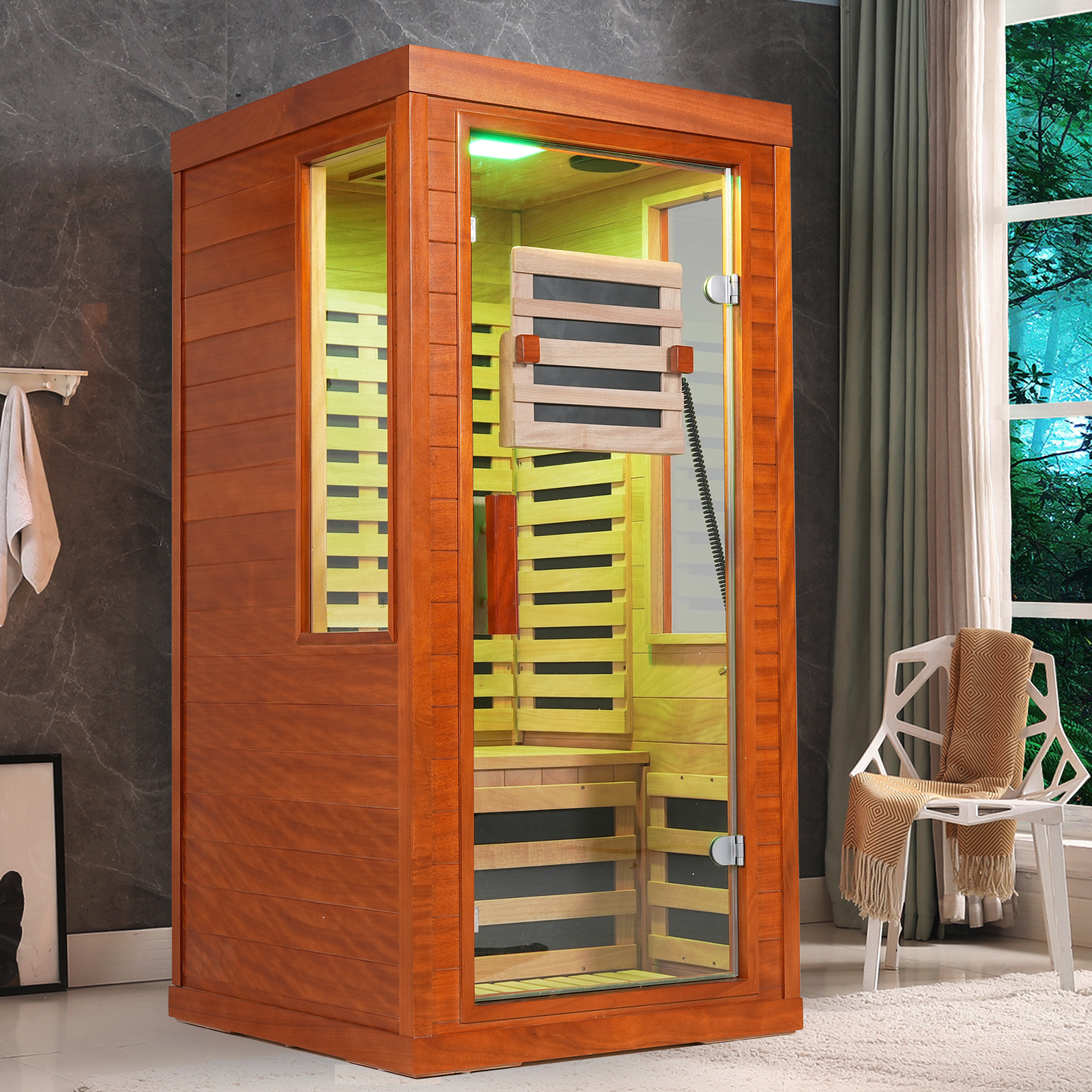 One person infrared sauna with red light - Image 5