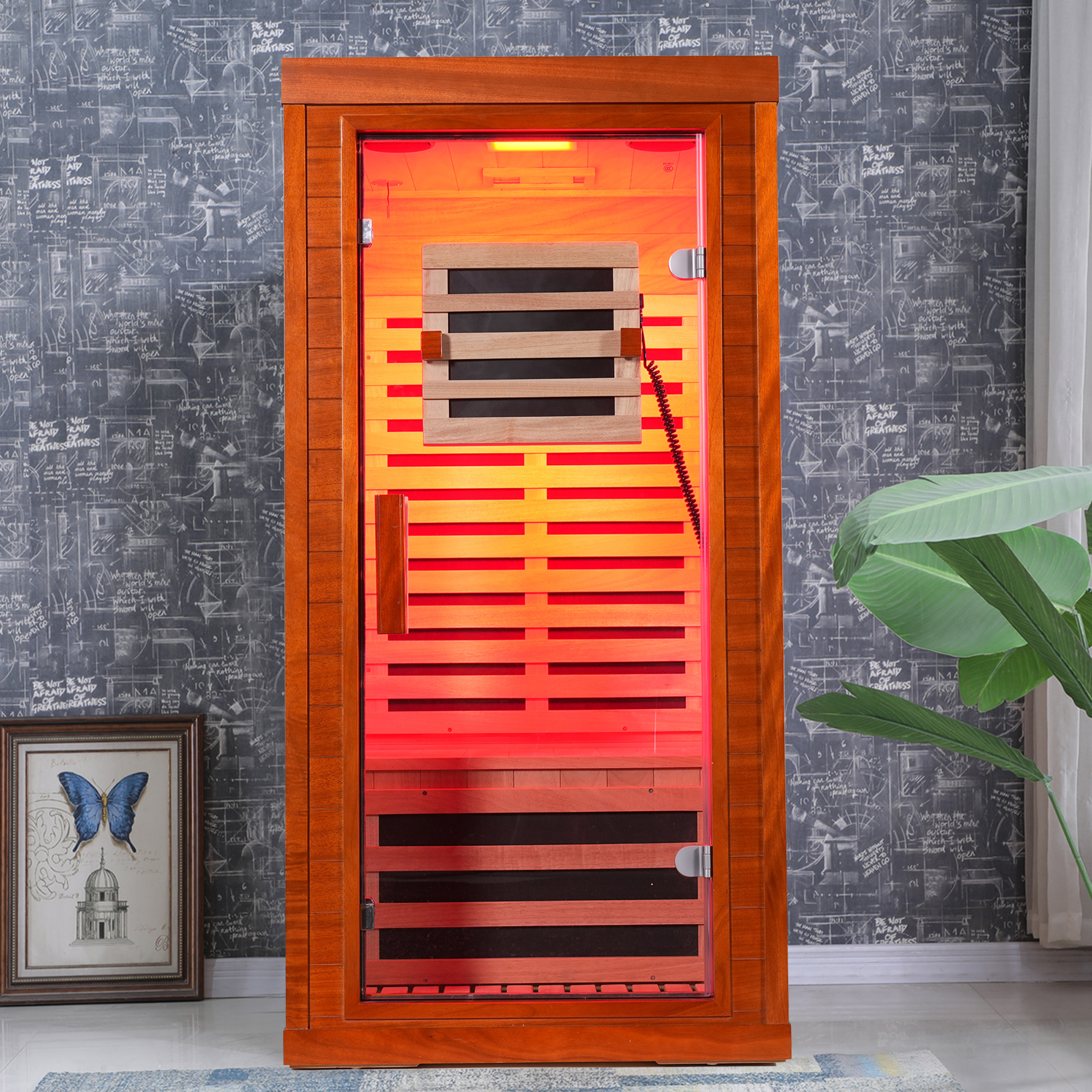 One-person sauna room front wall - Image 4
