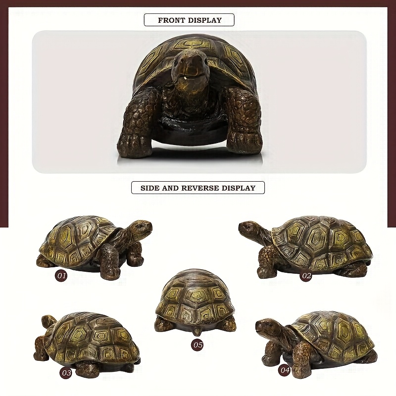21.3" Large 3D Turtle Statue, Realistic Resin Garden Sculpture with Intricate Shell Design, Weather-Resistant Indoor & Outdoor Decor for Lawn, Balcony, Patio, Unique Home Gift & Landscape Art - Image 5