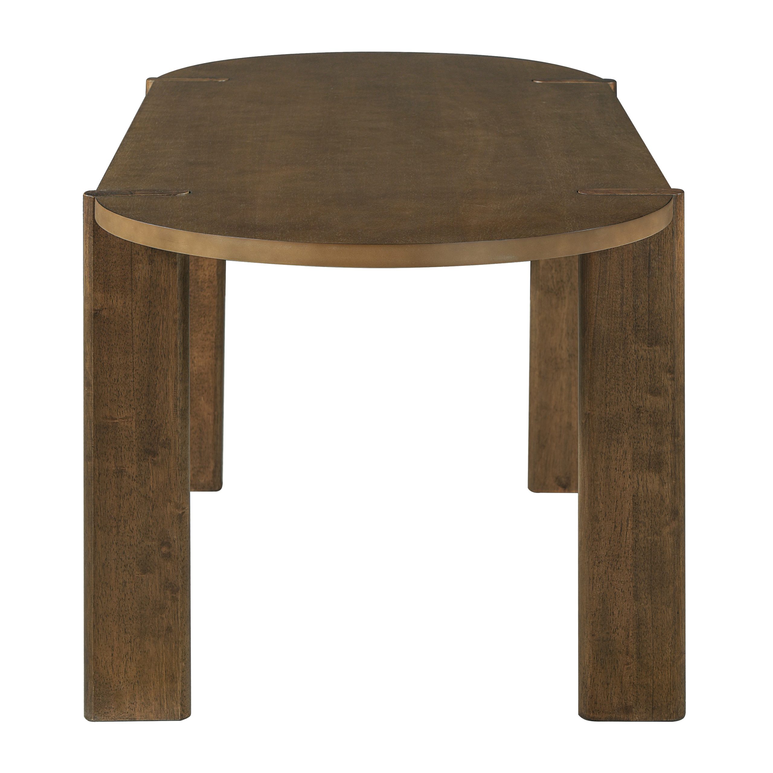 7 Pieces Modern Oval Dining Set, Rustic Farmhouse Solid Wood Kitchen Table Set for 6, 71'' Large Luxury Retro Country Dinner Set with Espresso Chairs, for Dining Room,Kitchen, Walnut - Image 6