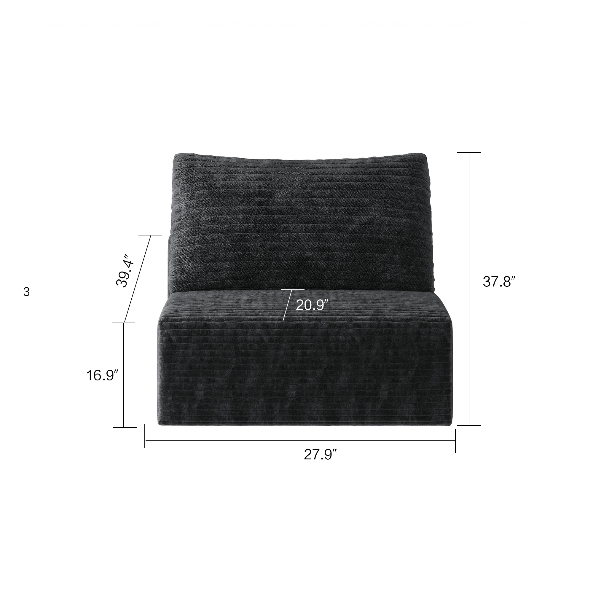 Y159-1S-BLACK single seater - Image 2