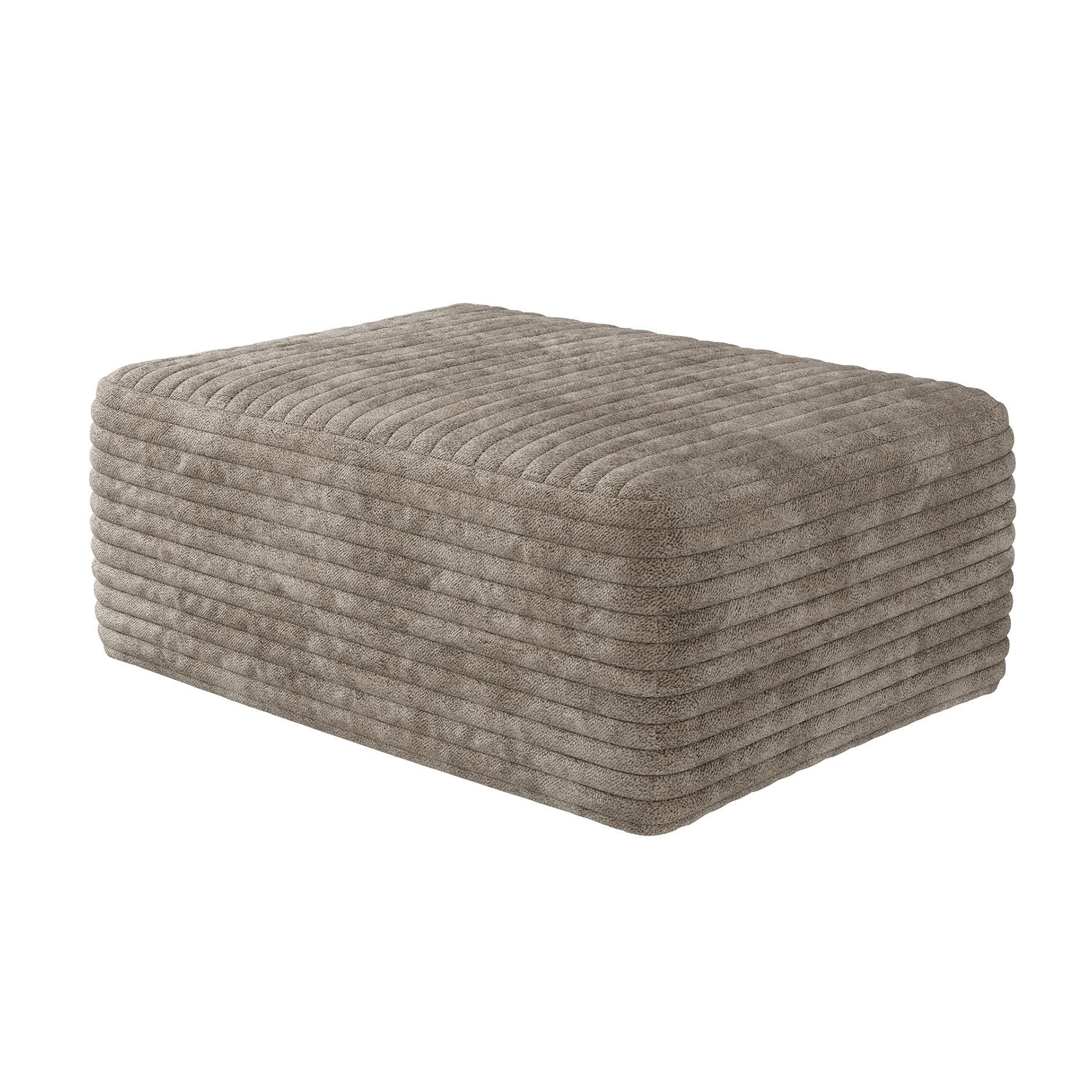 37.40"Sofa ottoman ,No Assembly Required,Camel(Plush Corduroy Fabric) - Image 5