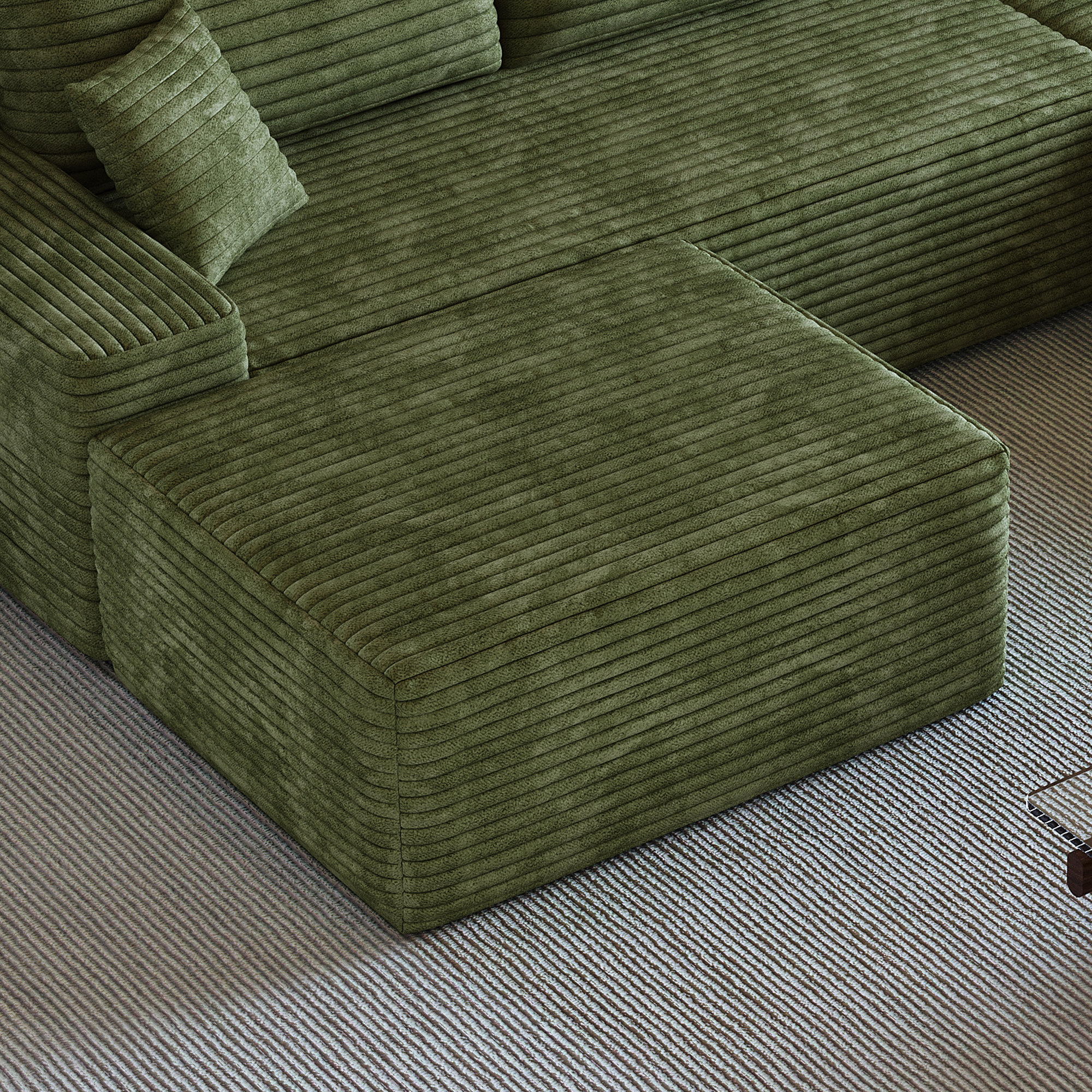 Y159-OTTOMAN-GREEN ottoman green - Image 3