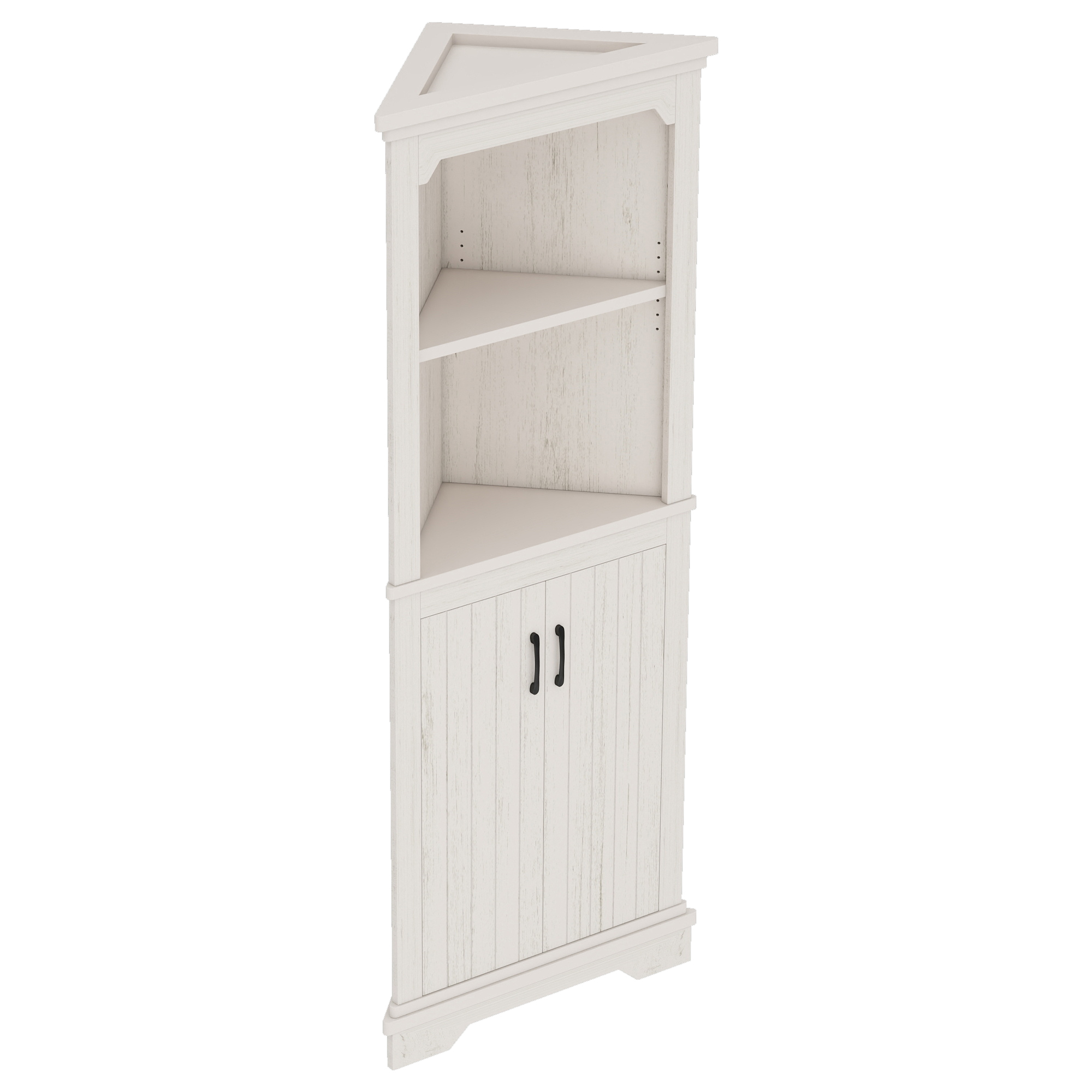 Tall Corner Cabinet with Doors for living room, bathroom,Dining Room or Kitchen,Beige - Image 4
