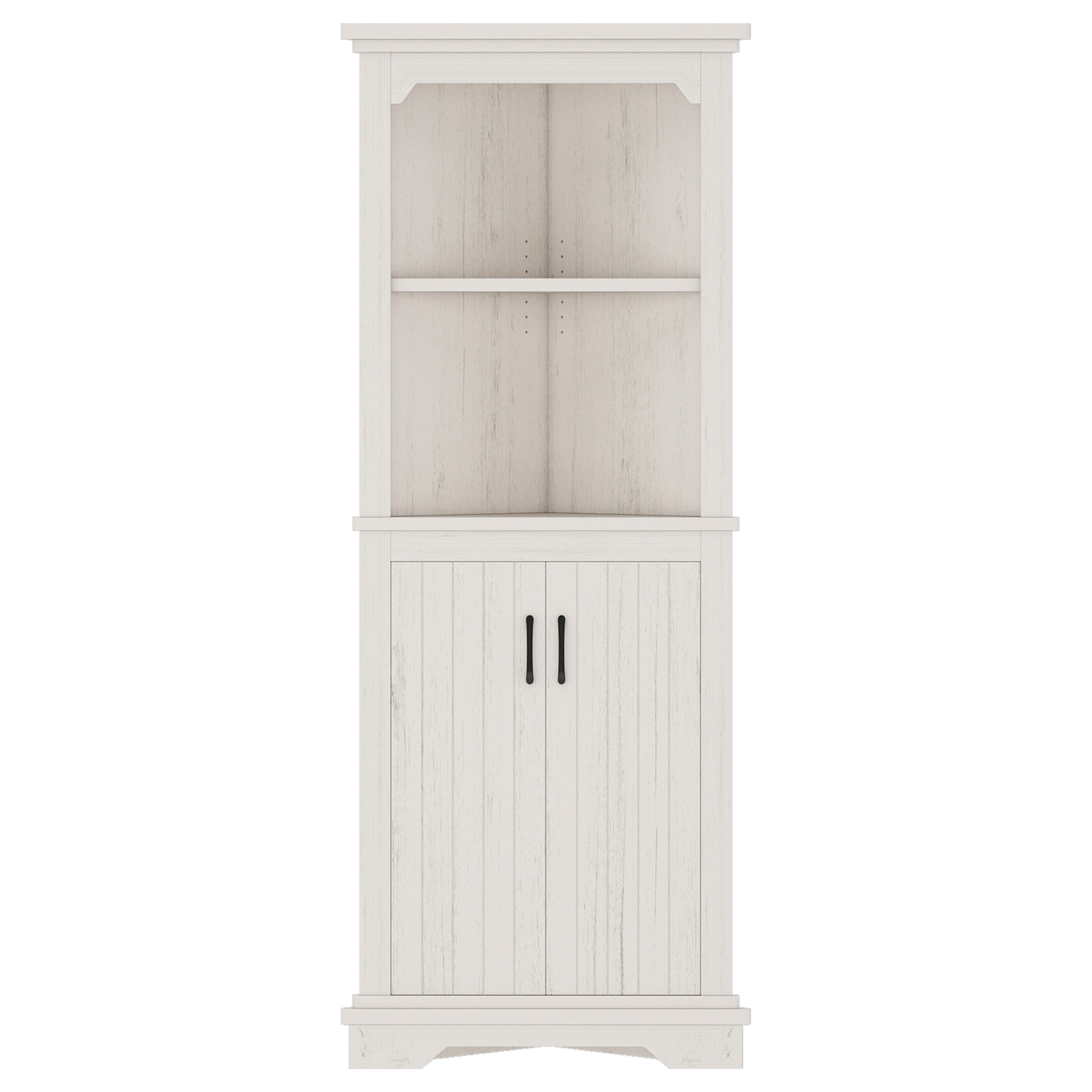 Tall Corner Cabinet with Doors for living room, bathroom,Dining Room or Kitchen,Beige - Image 5