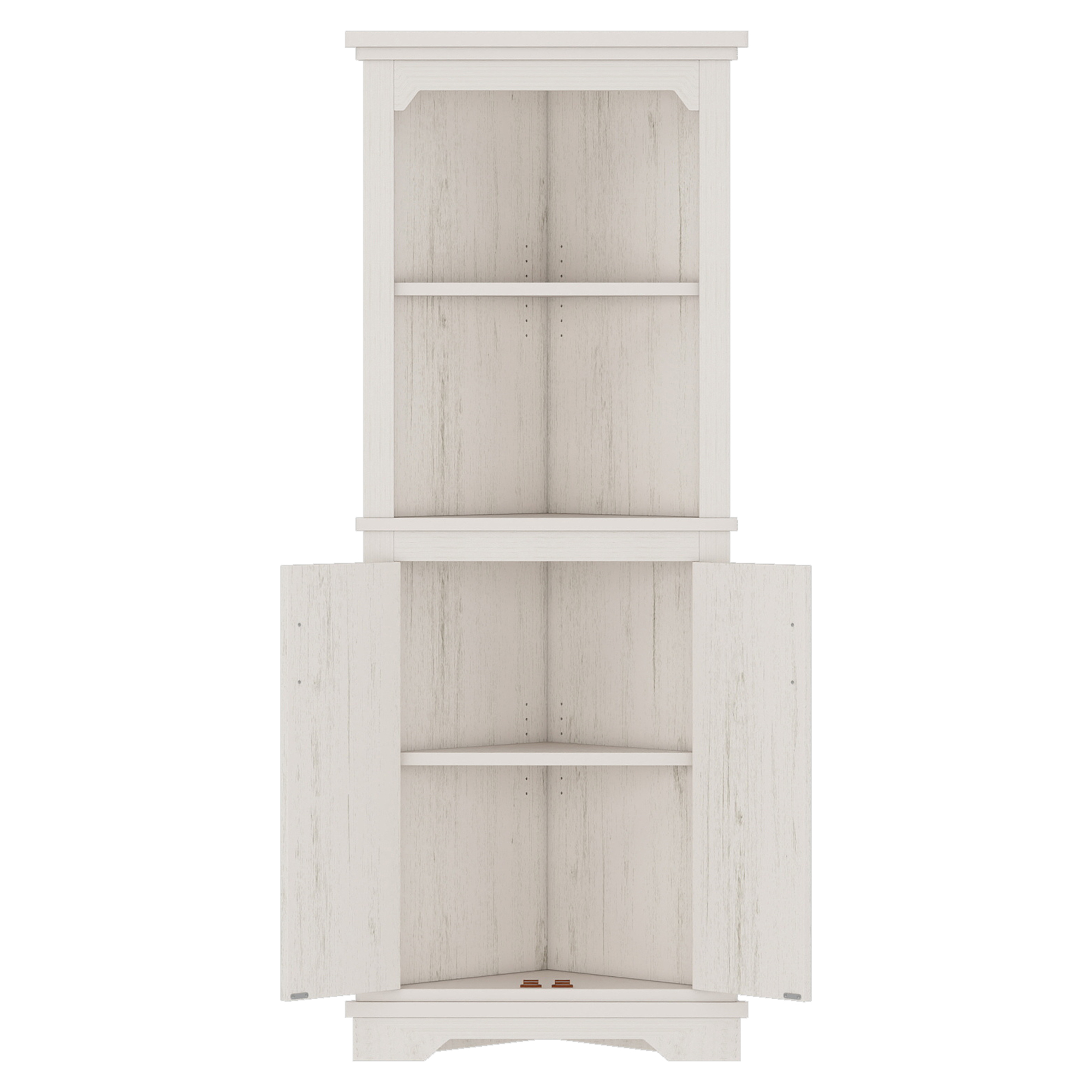 Tall Corner Cabinet with Doors for living room, bathroom,Dining Room or Kitchen,Beige - Image 6