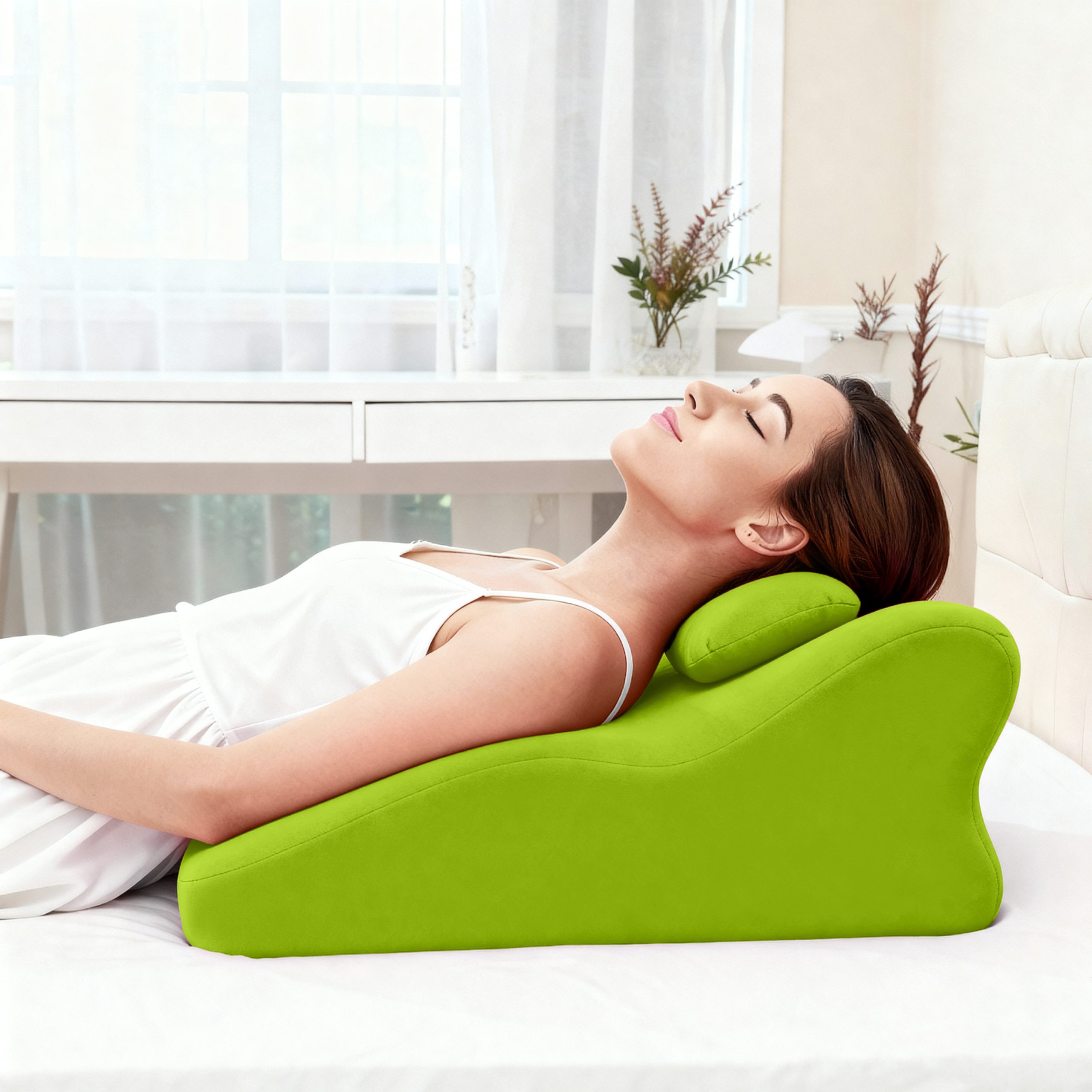 Ergonomic Spinal Posture Support & Multi-Functional Bed Pillow -green - Image 2