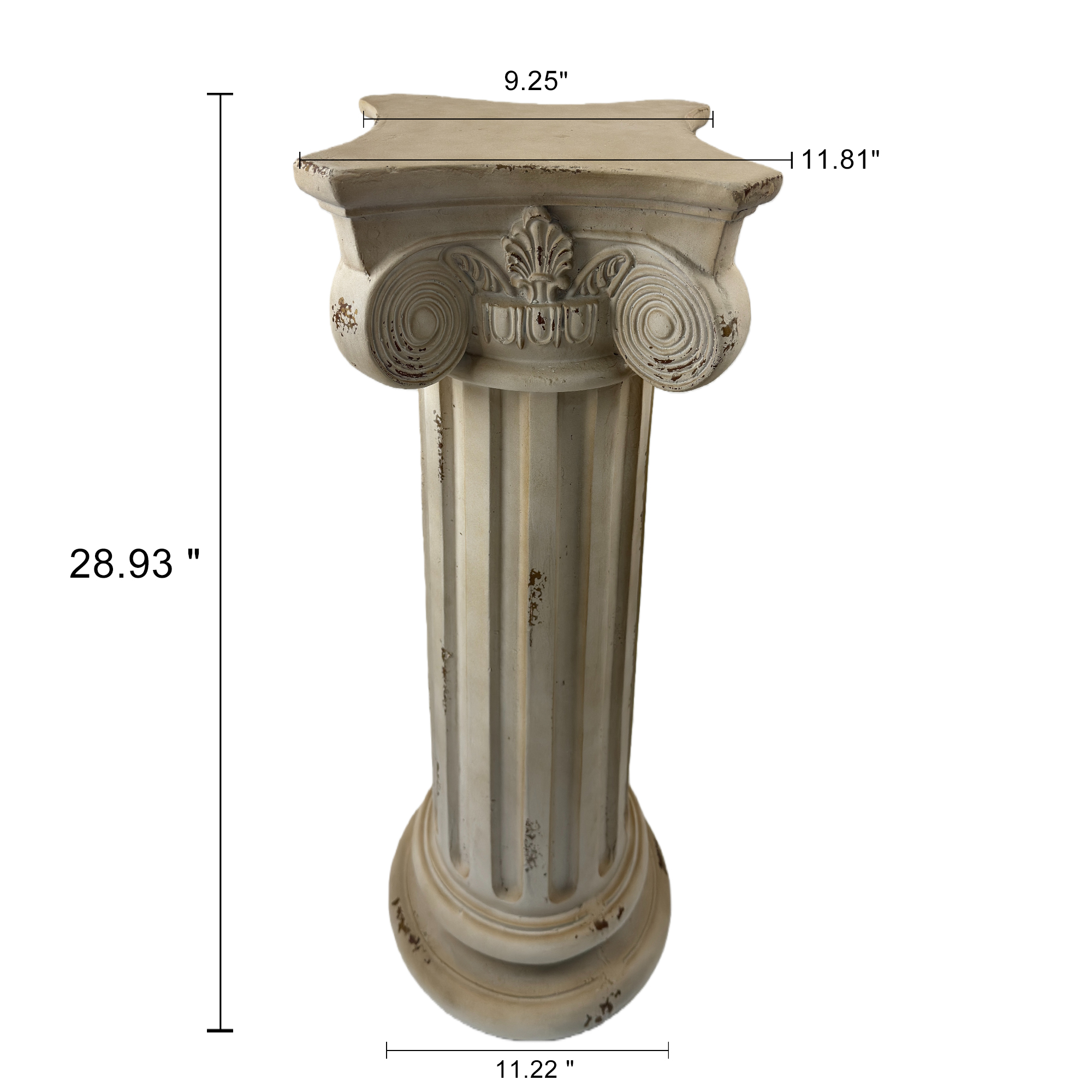 Pedestal Column Plant Stand 28.93'' Tall Roman Column with Base Roman Pillar Greek Column Magnesium Oxide Statue Sculpture Pedestal Stand Holder for Indoor Outdoor Wedding Birthday Party decorate - Image 3