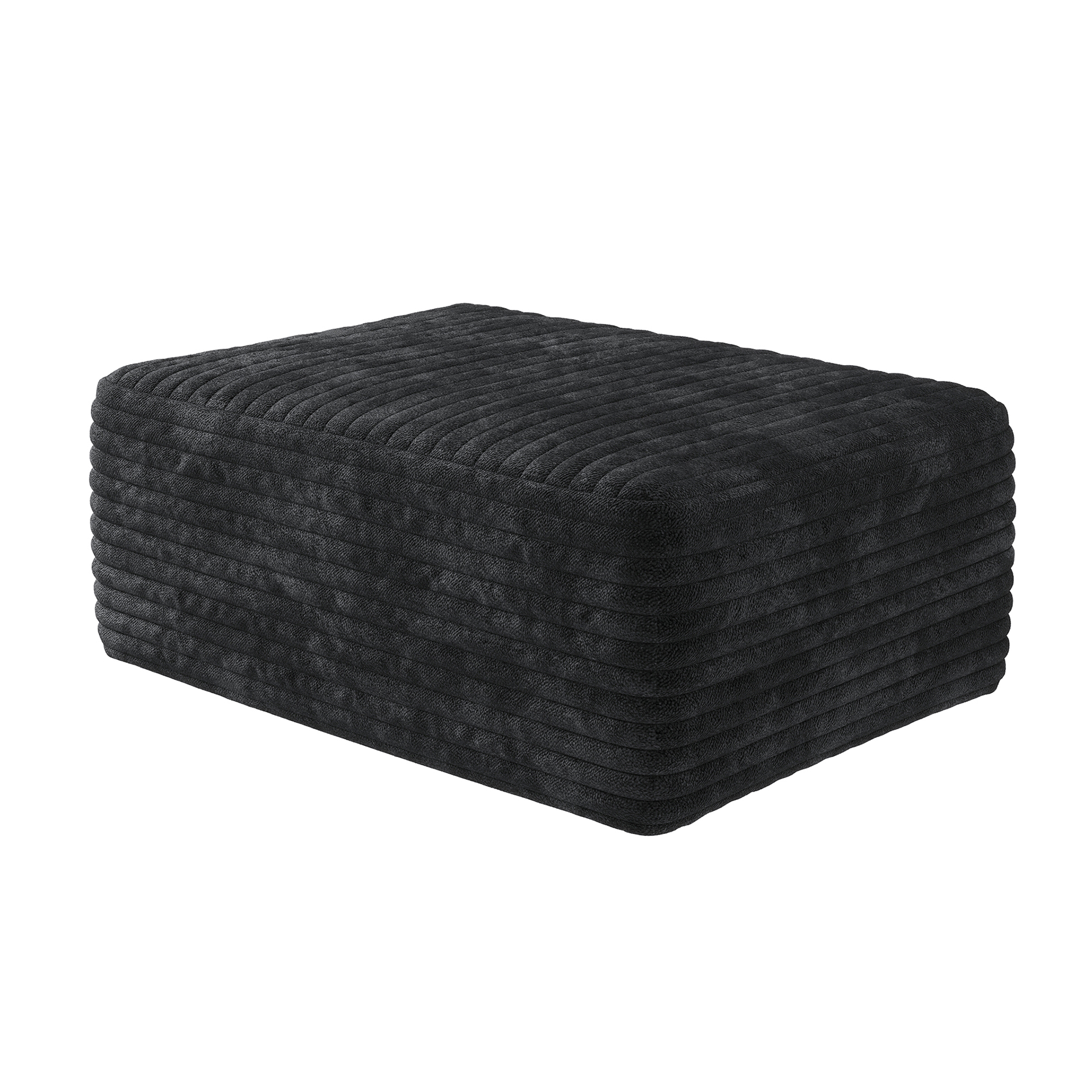Sofa ottoman ,No Assembly Required,Black(Plush Corduroy Fabric) - Image 5