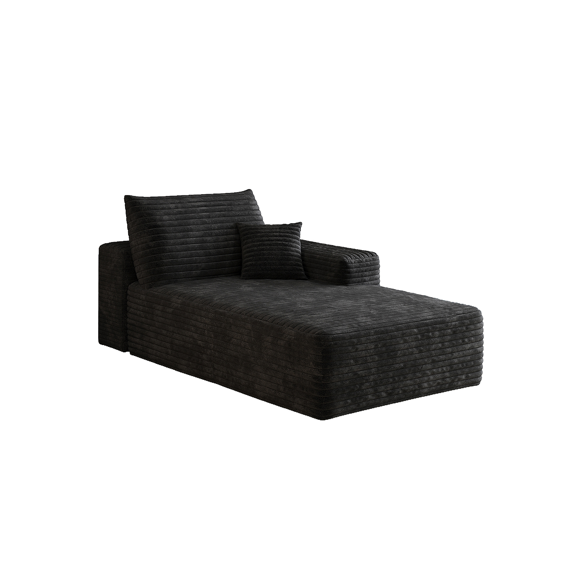 Y119-SOFA-LEFT-SLEEPER-BLACK - Image 2