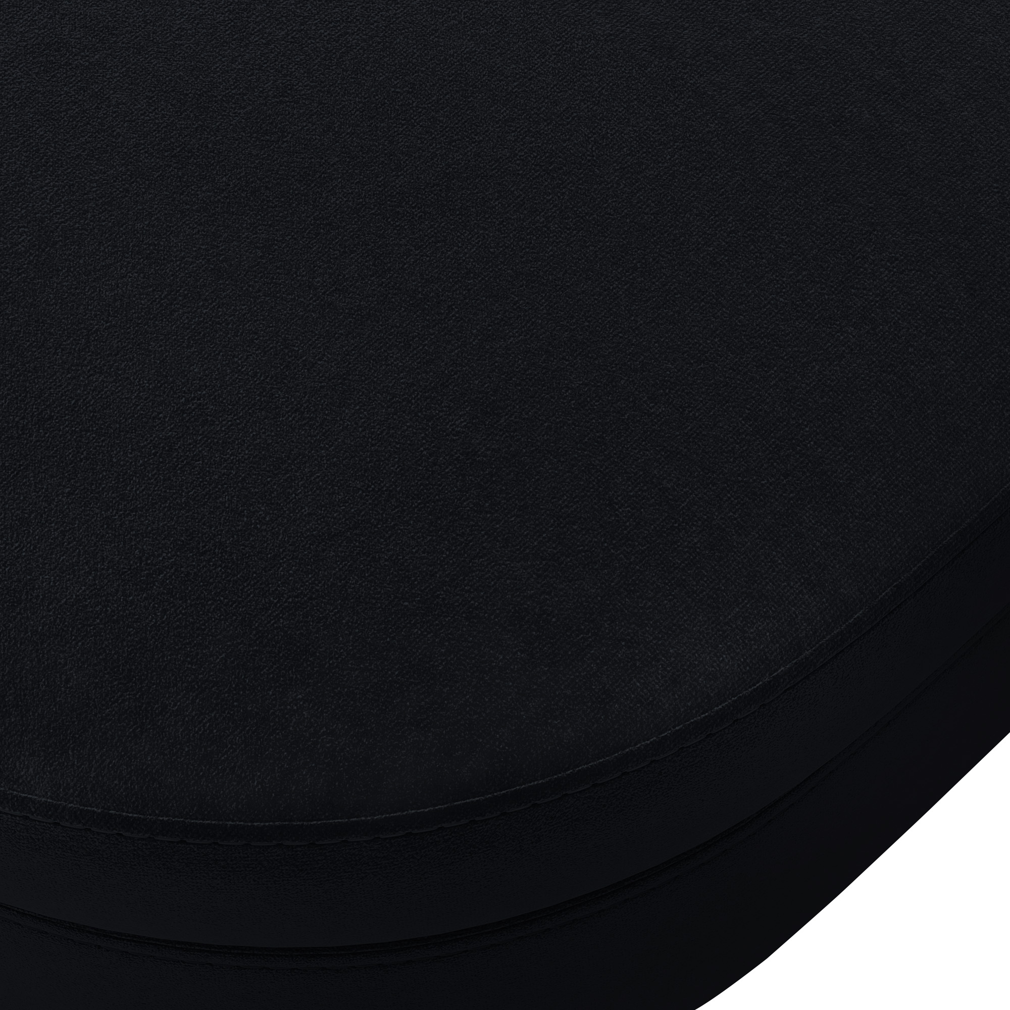 Ottoman Oval Storage Bench, Flannel with Metal Legs-Black(43.5"x16"x16") - Image 6