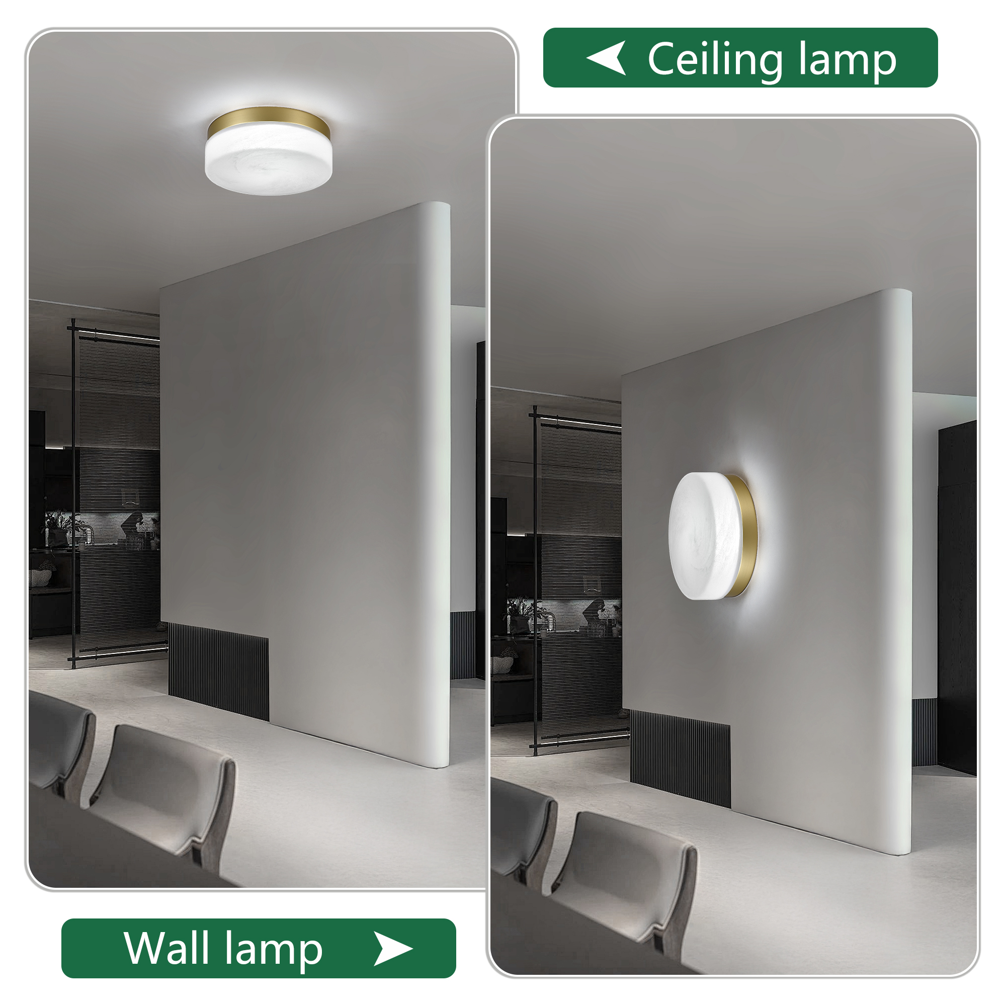 12 Inch LED Ceiling Light, 24W Flush Mount Ceiling Light,Round Low Profile Ceiling Lights for Bedroom, Living Room, Dining Room(Gold) - Image 2