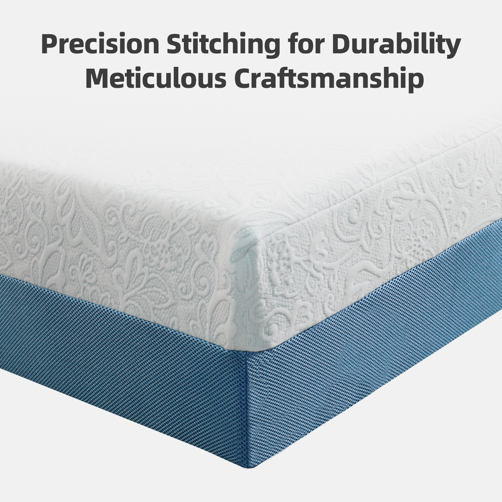 10-Inch King Mattress – Made in Japan Copper-Infused, Double-Perforated, 7-Zone, Adjustable Bed-Friendly, Blue-White Cover - Image 4