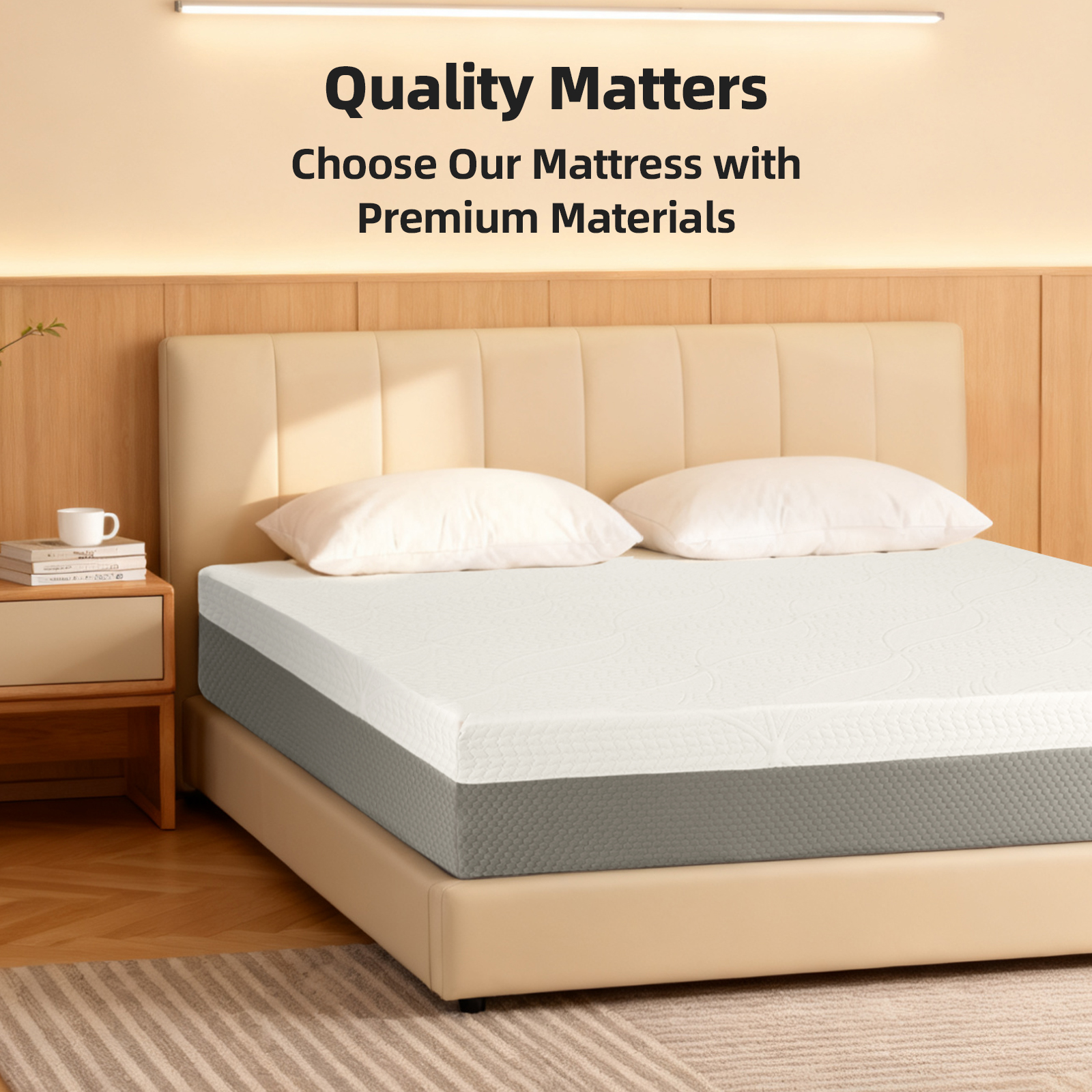 10-Inch Premium FULL Mattress - Premium 4-Layer Foam Sofa & Mattress - Japanese Design & Manufacturing, Ultra-Breathable, Eco-Friendly, Antimicrobial, Ergonomic Zoned Support, CertiPUR-US & OEKO-TEX - Image 4